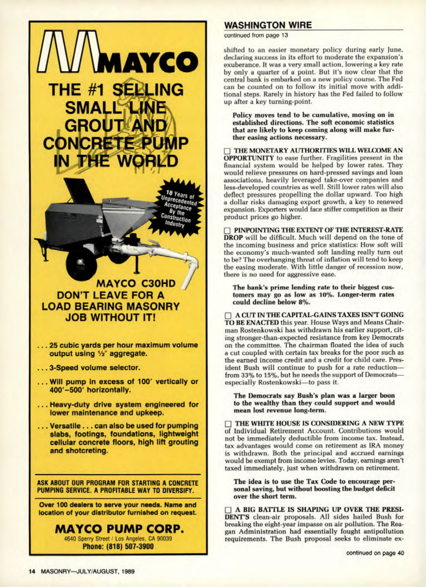 Masonry Magazine August 1989 Page. 14