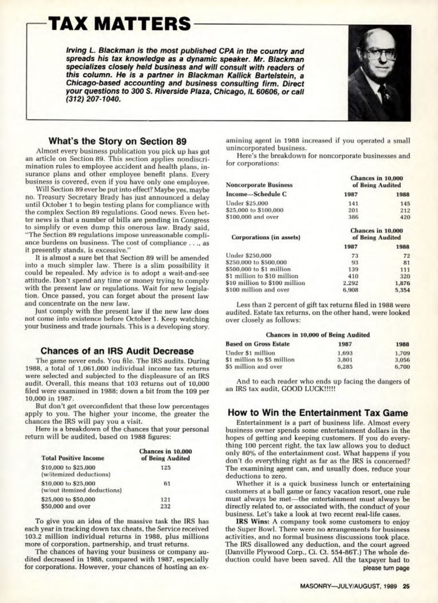 Masonry Magazine August 1989 Page. 25
