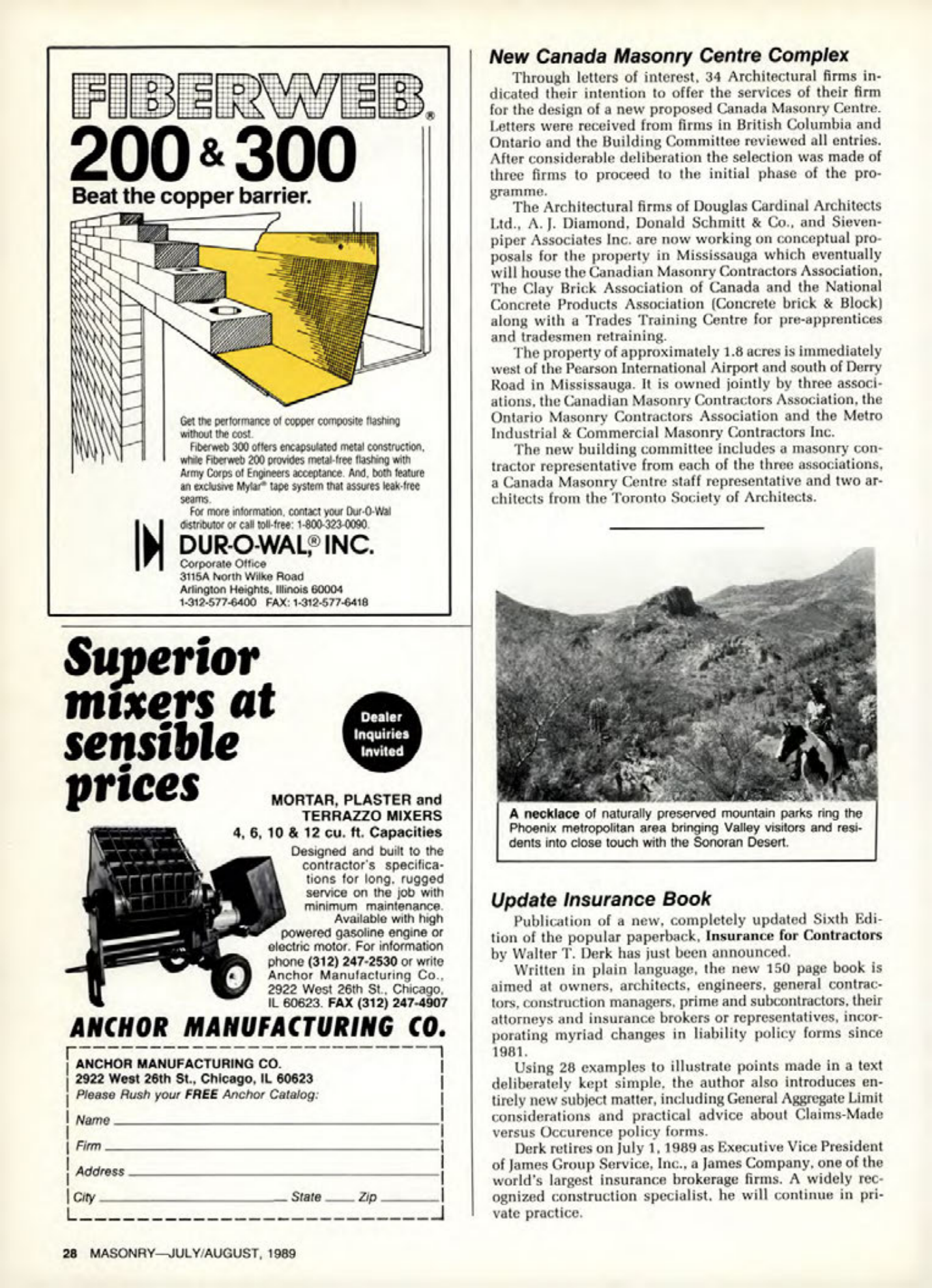 Masonry Magazine August 1989 Page. 28