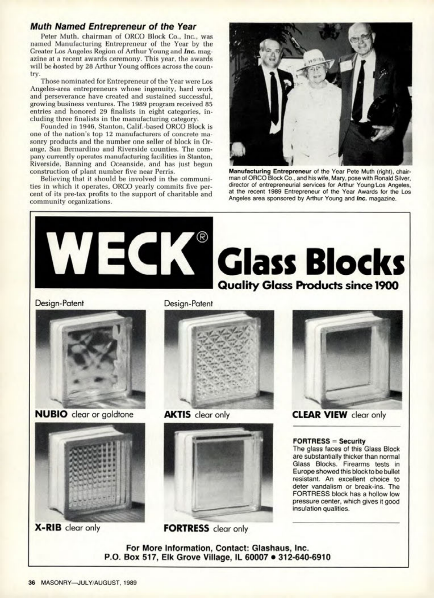Masonry Magazine August 1989 Page. 36