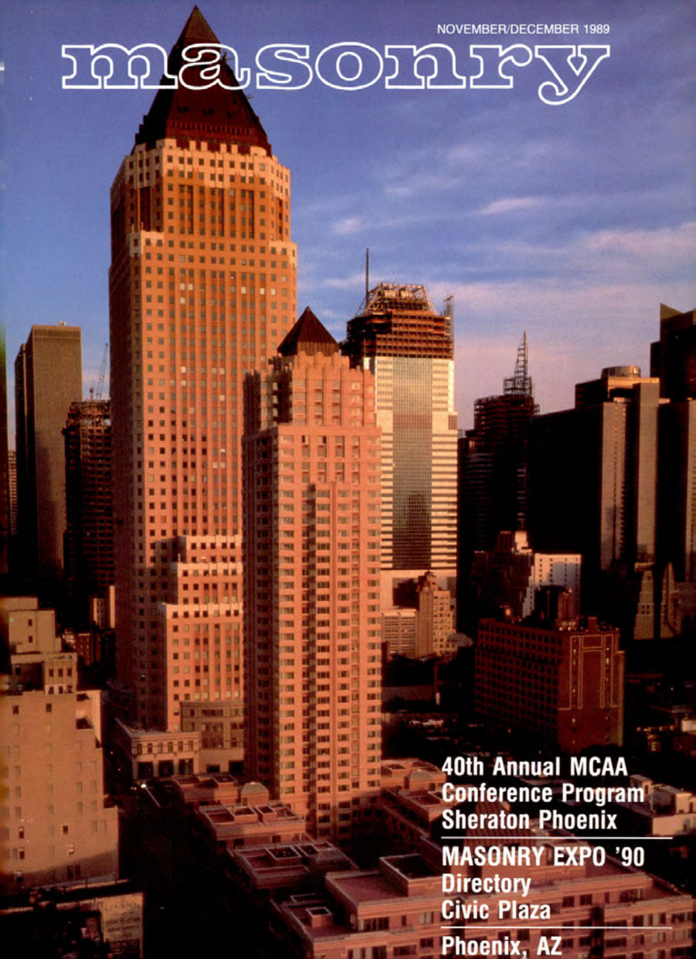 Masonry Magazine December 1989 Page. 1