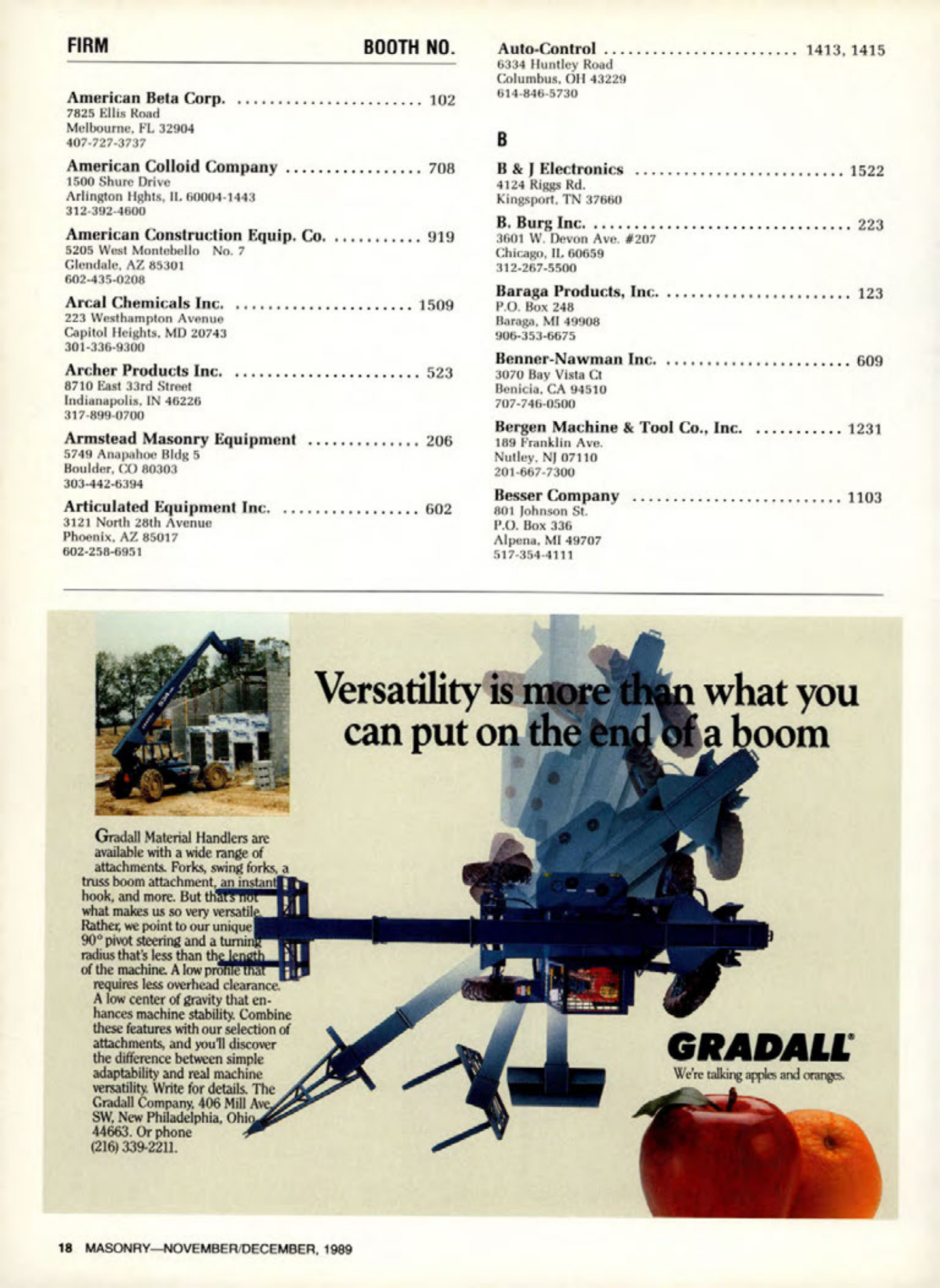 Masonry Magazine December 1989 Page. 18