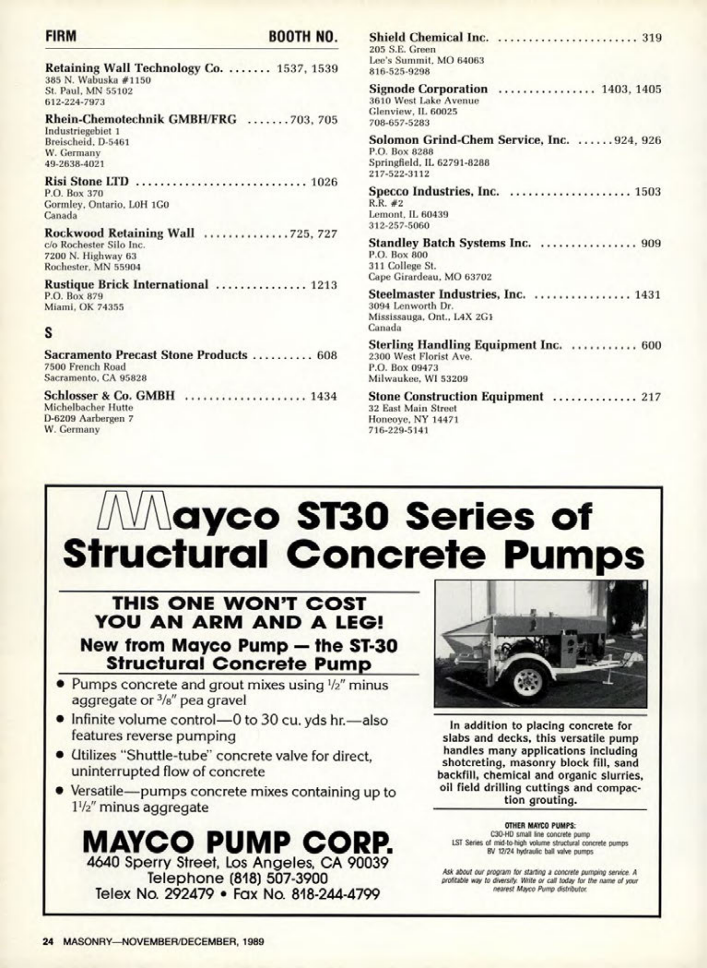 Masonry Magazine December 1989 Page. 24