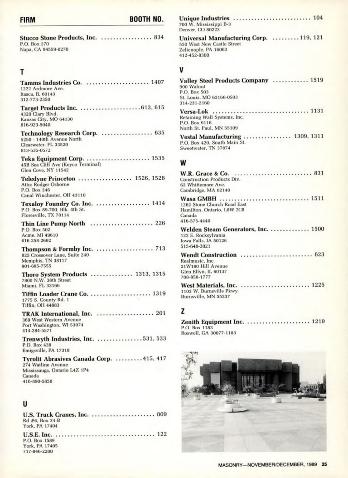 Masonry Magazine December 1989 Page. 25
