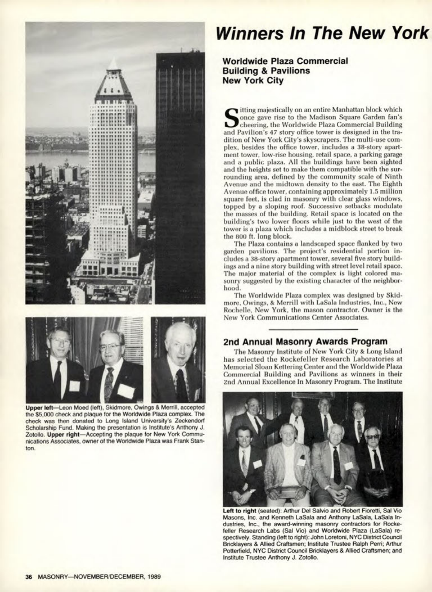 Masonry Magazine December 1989 Page. 36