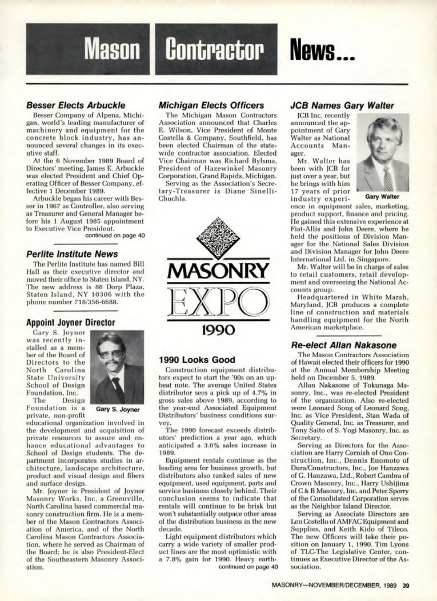 Masonry Magazine December 1989 Page. 39