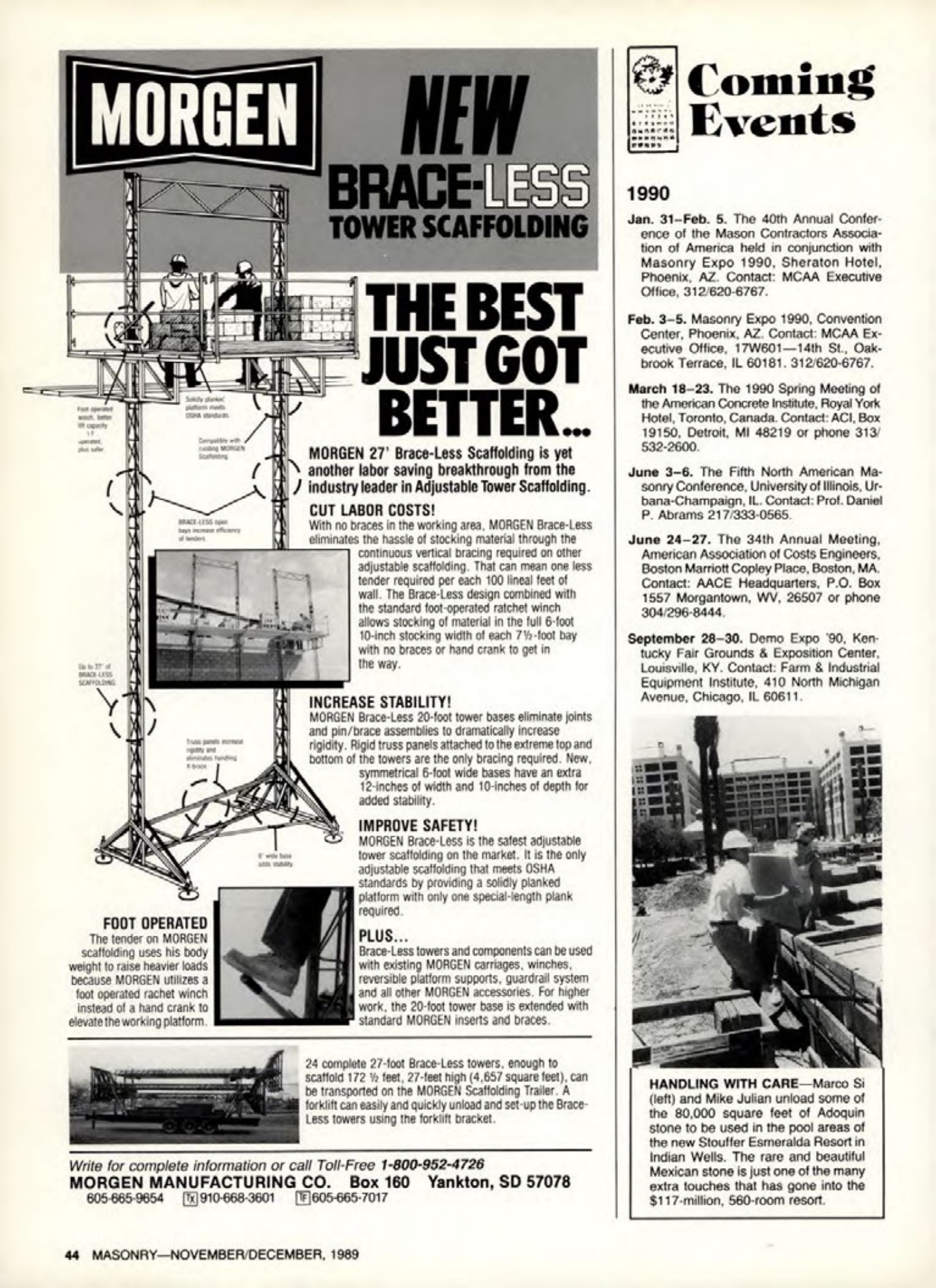 Masonry Magazine December 1989 Page. 44