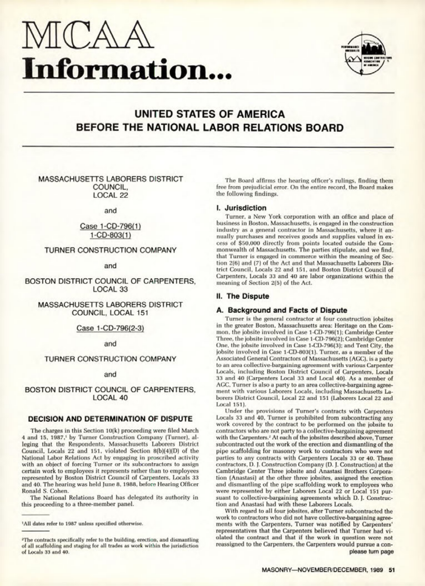 Masonry Magazine December 1989 Page. 51