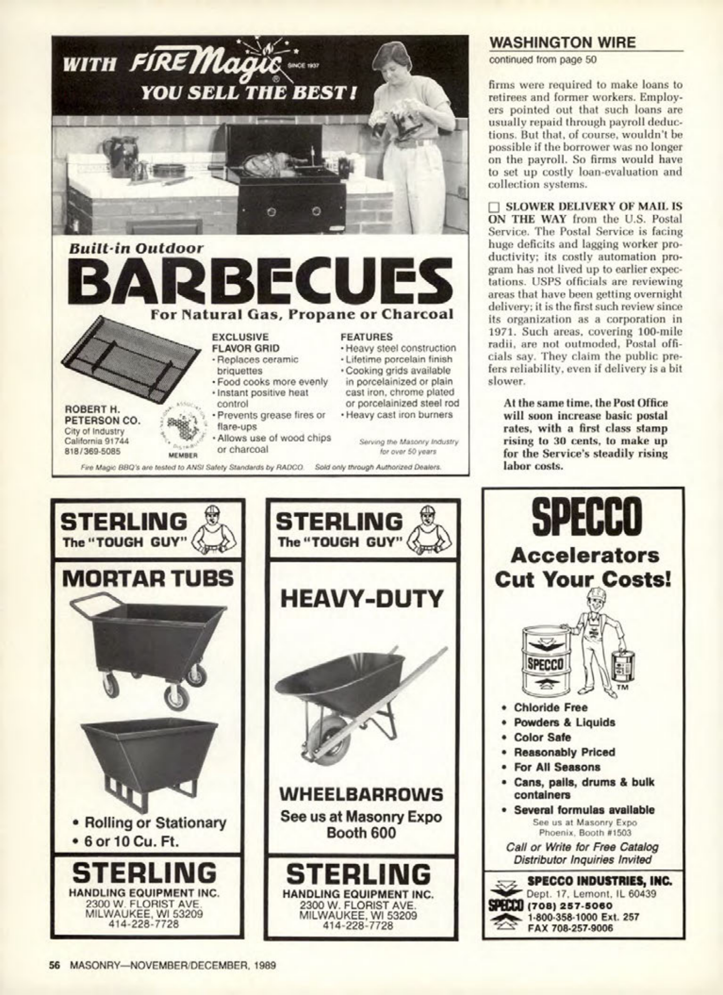 Masonry Magazine December 1989 Page. 56