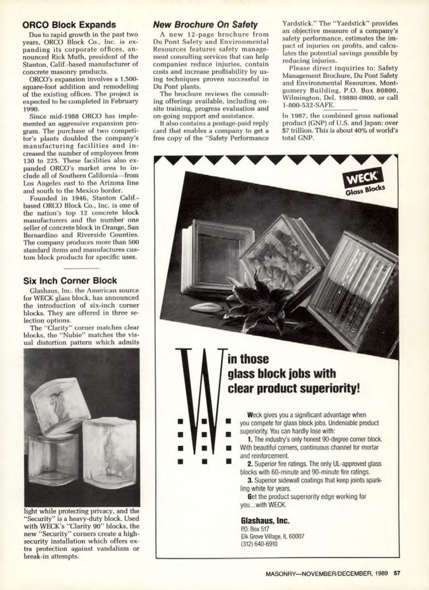 Masonry Magazine December 1989 Page. 57