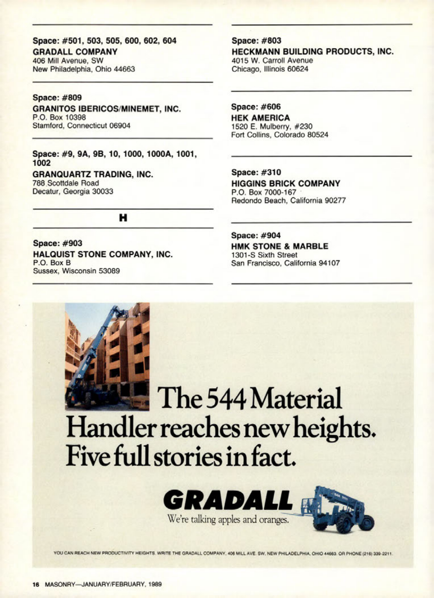 Masonry Magazine February 1989 Page. 16