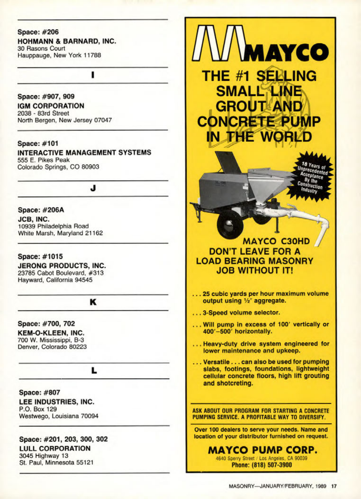Masonry Magazine February 1989 Page. 17