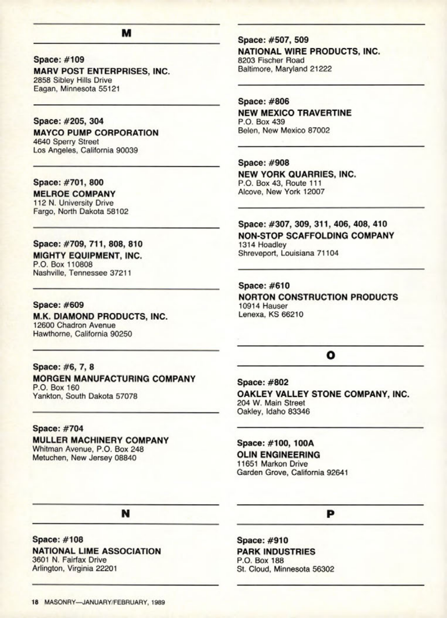 Masonry Magazine February 1989 Page. 18