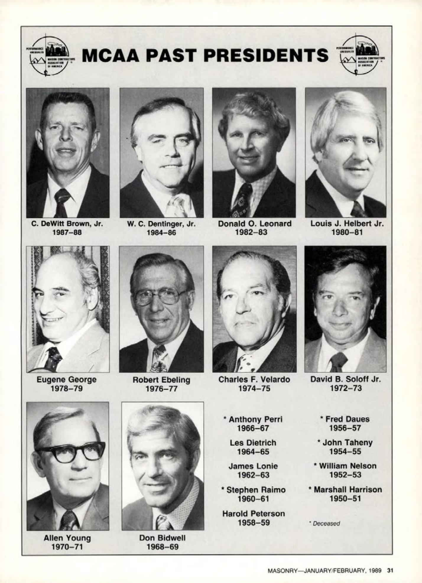 Masonry Magazine February 1989 Page. 31
