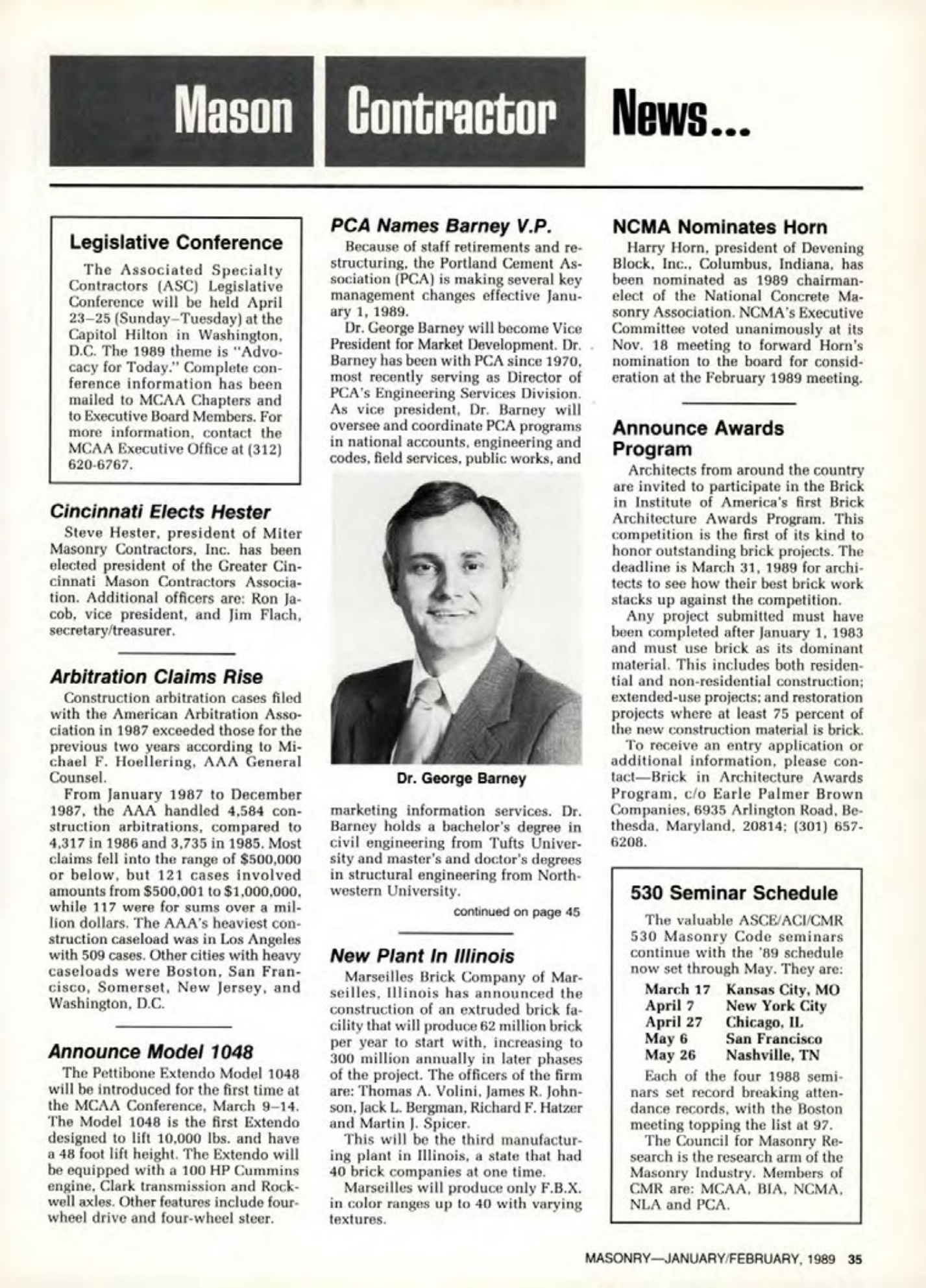 Masonry Magazine February 1989 Page. 35