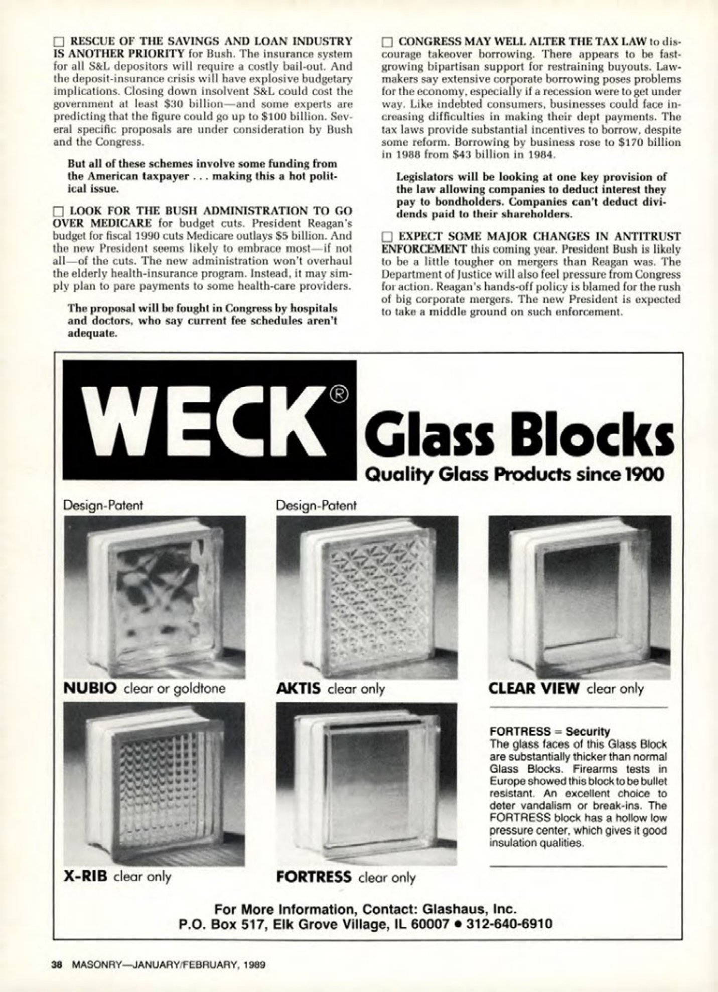 Masonry Magazine February 1989 Page. 38