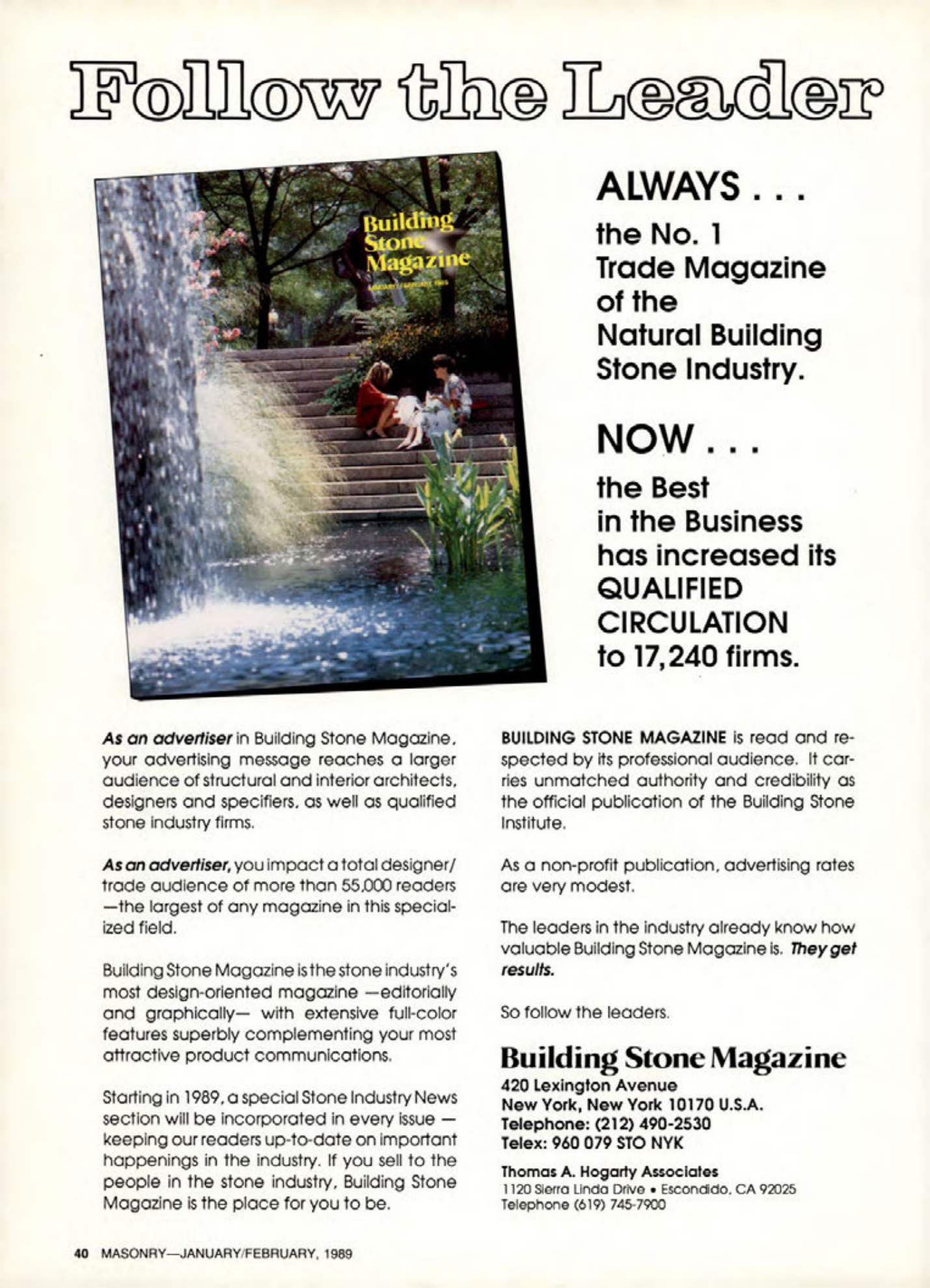 Masonry Magazine February 1989 Page. 40