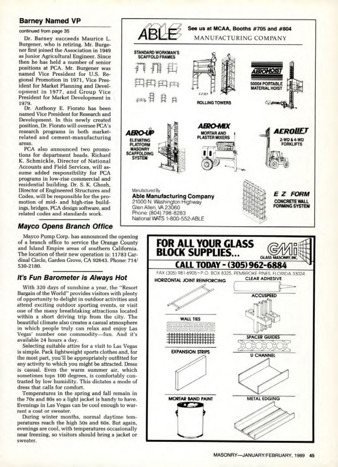 Masonry Magazine February 1989 Page. 45