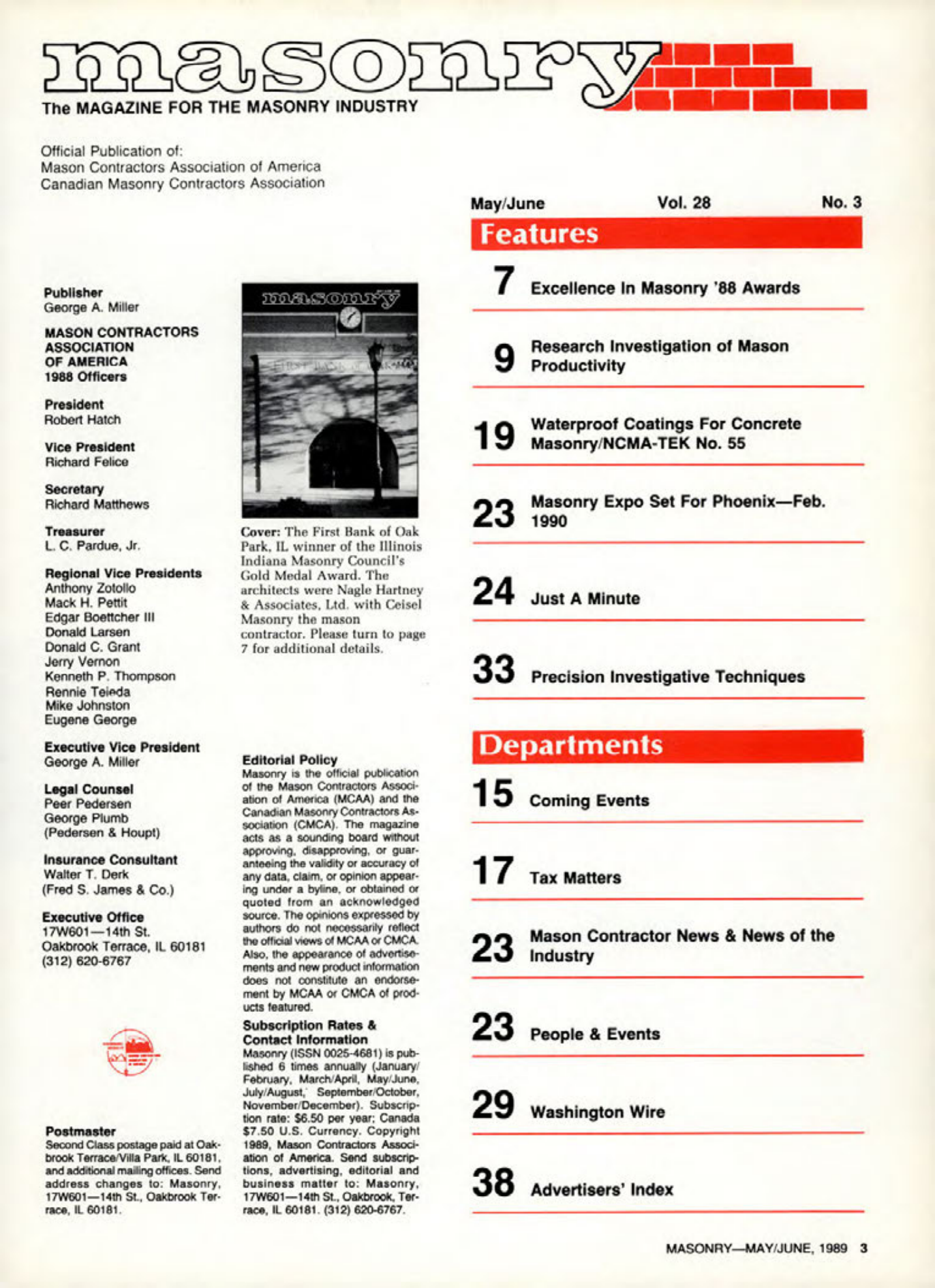 Masonry Magazine June 1989 Page. 3