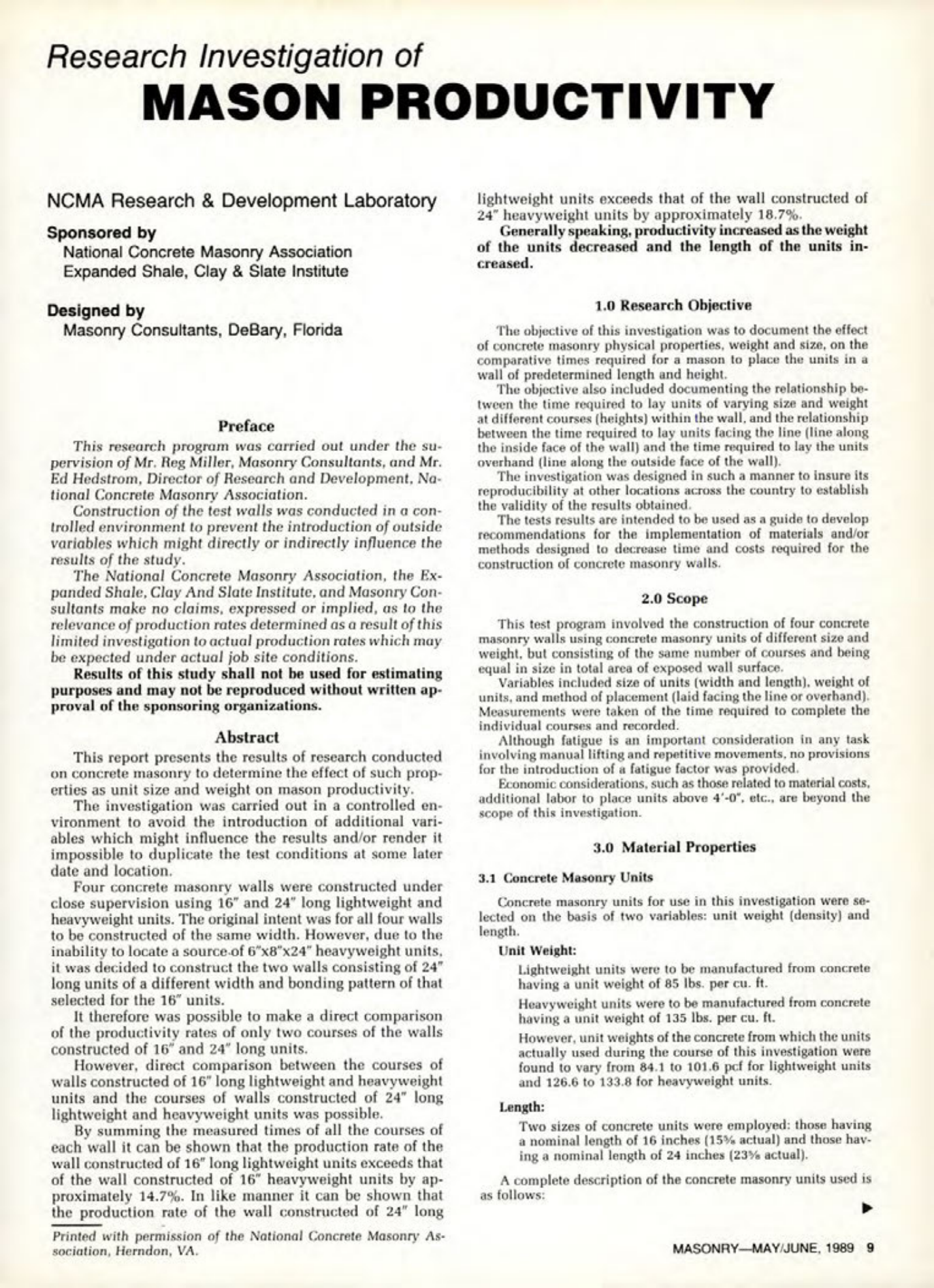 Masonry Magazine June 1989 Page. 9