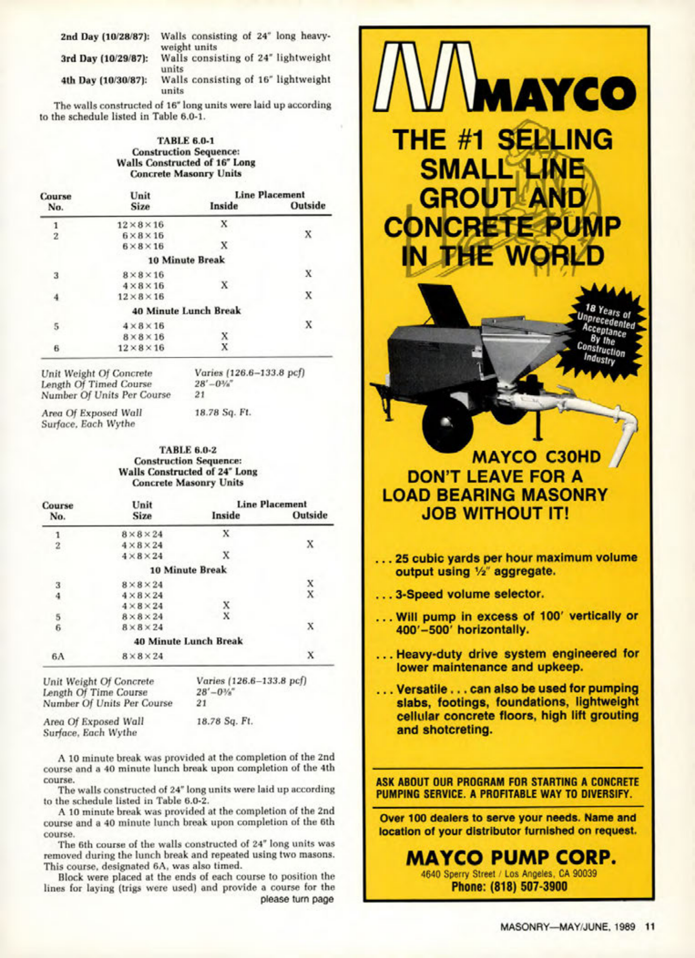 Masonry Magazine June 1989 Page. 11