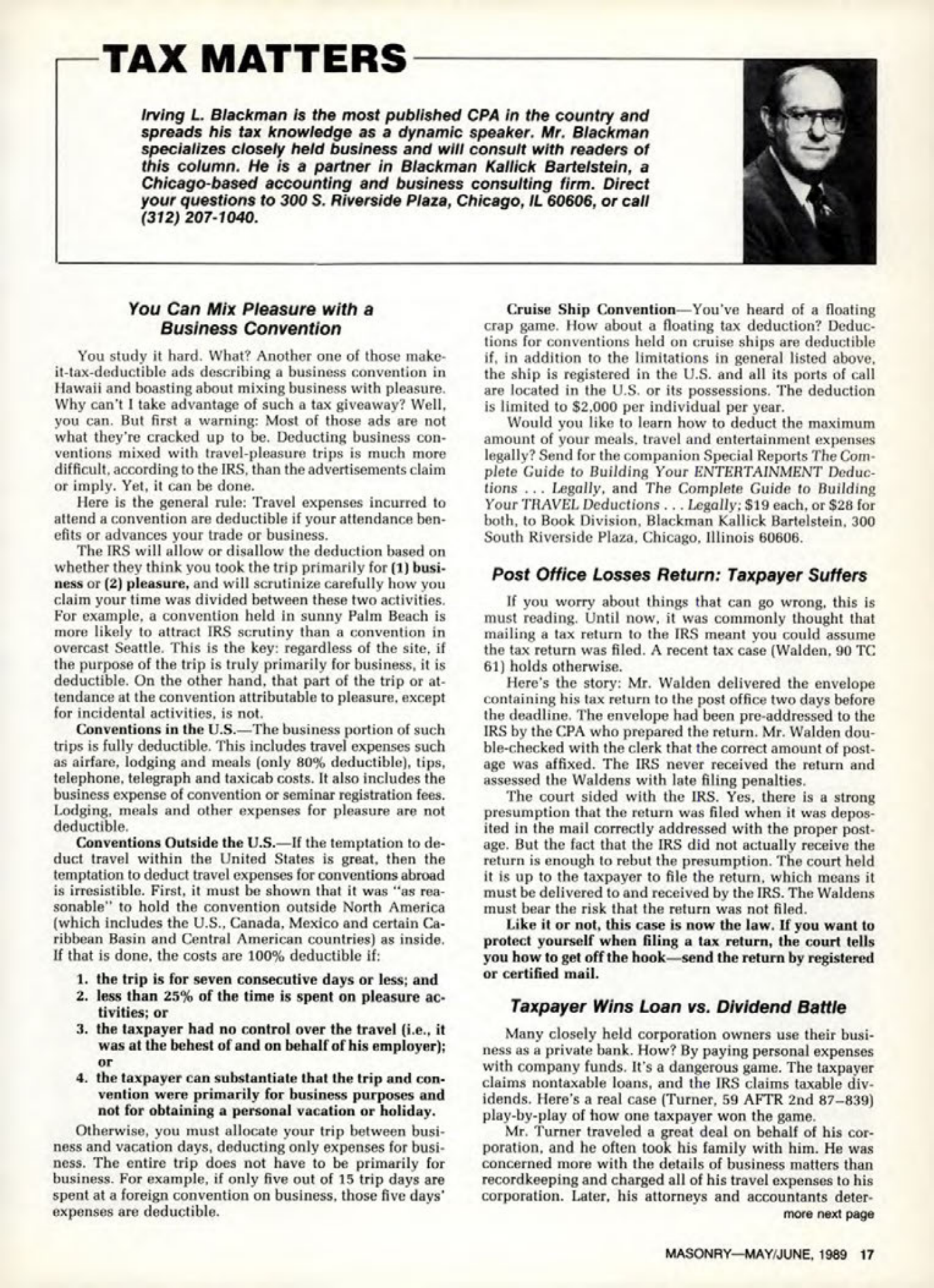 Masonry Magazine June 1989 Page. 17