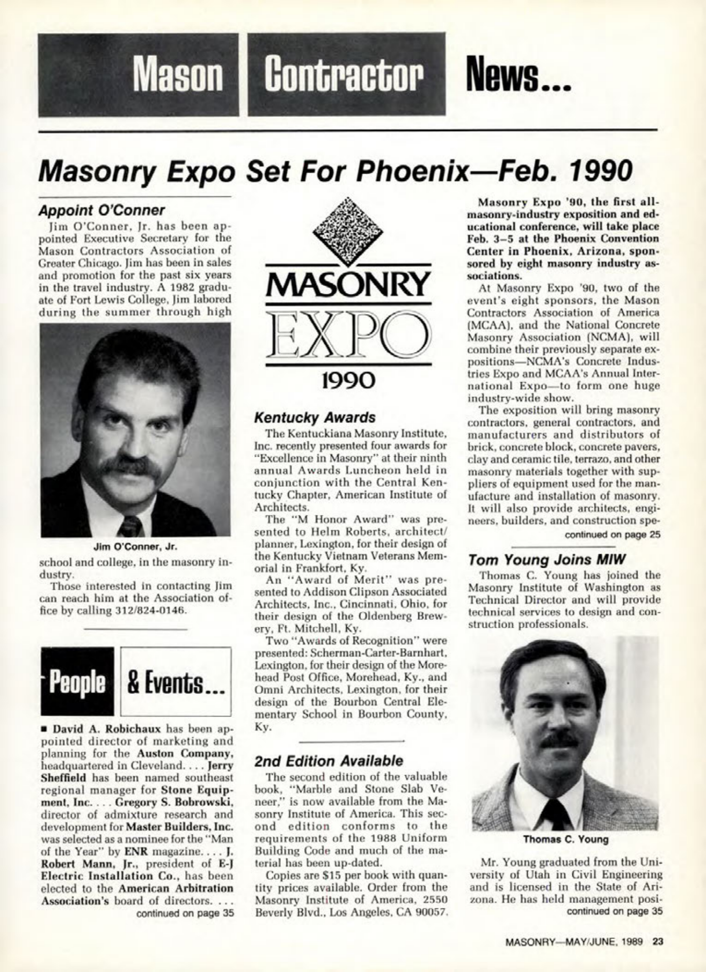 Masonry Magazine June 1989 Page. 23