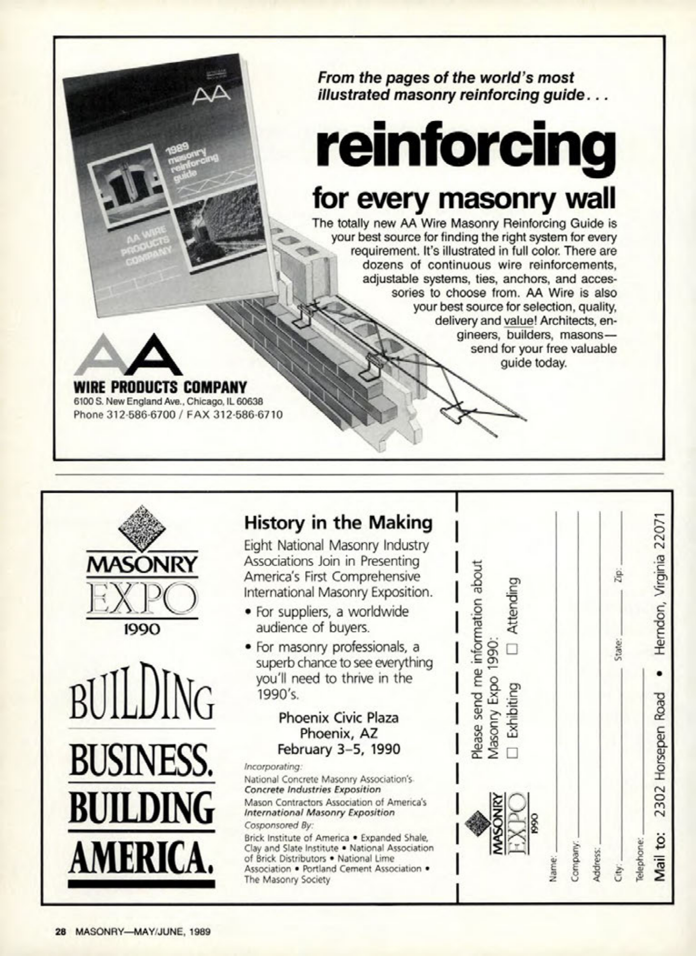 Masonry Magazine June 1989 Page. 28