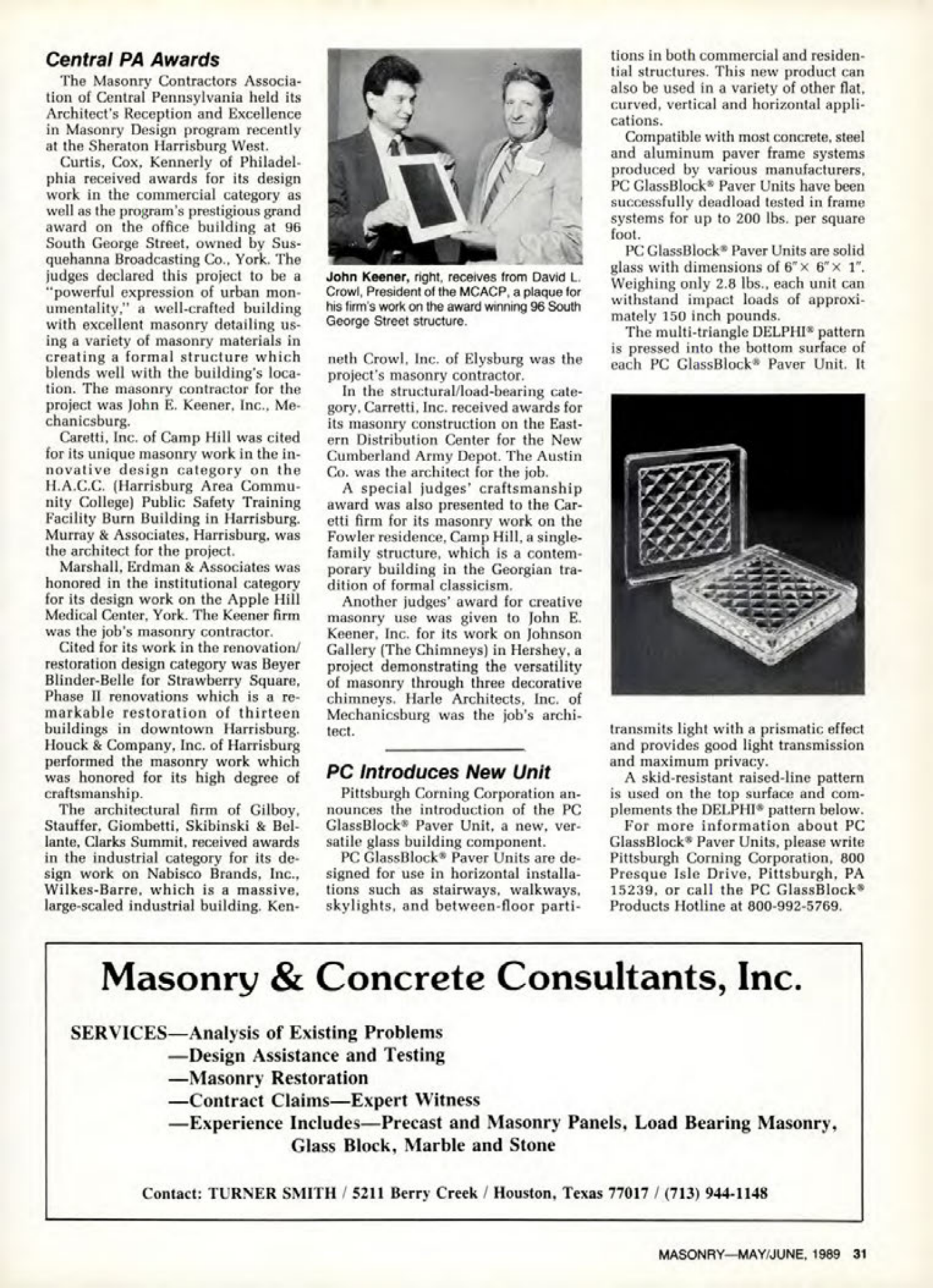 Masonry Magazine June 1989 Page. 31
