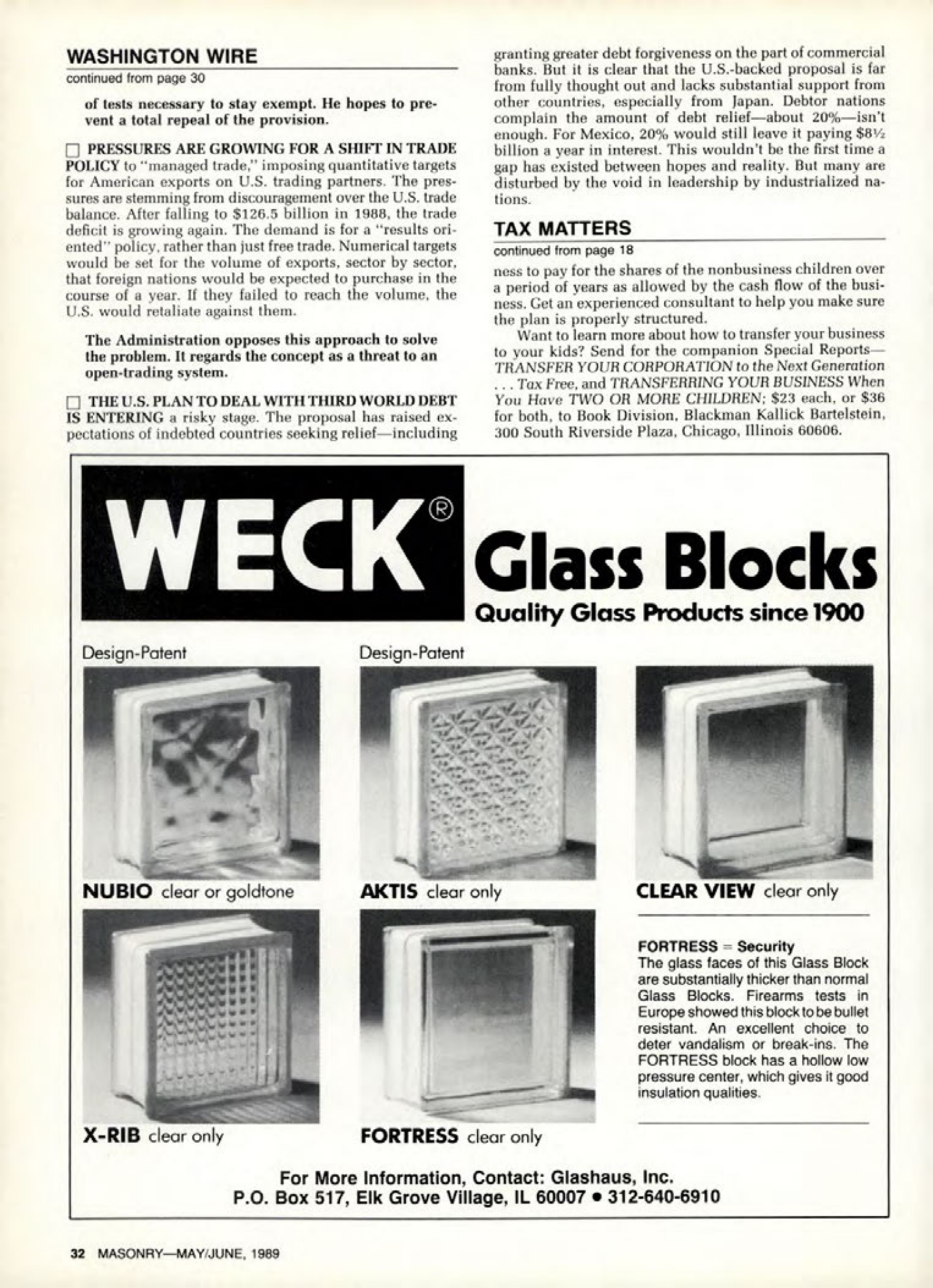 Masonry Magazine June 1989 Page. 32