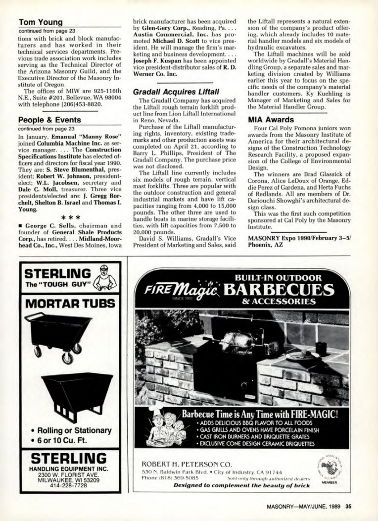 Masonry Magazine June 1989 Page. 35