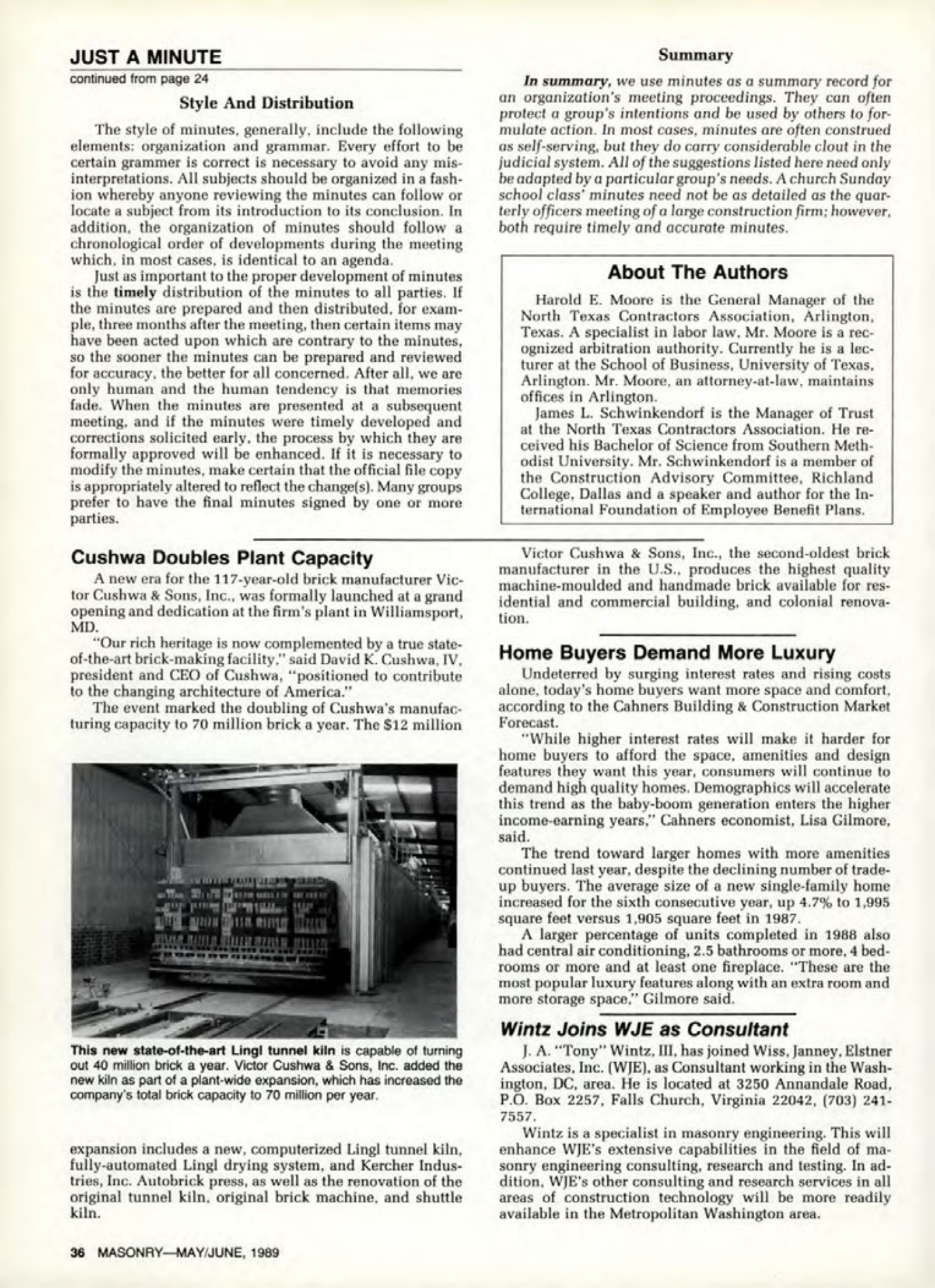 Masonry Magazine June 1989 Page. 36