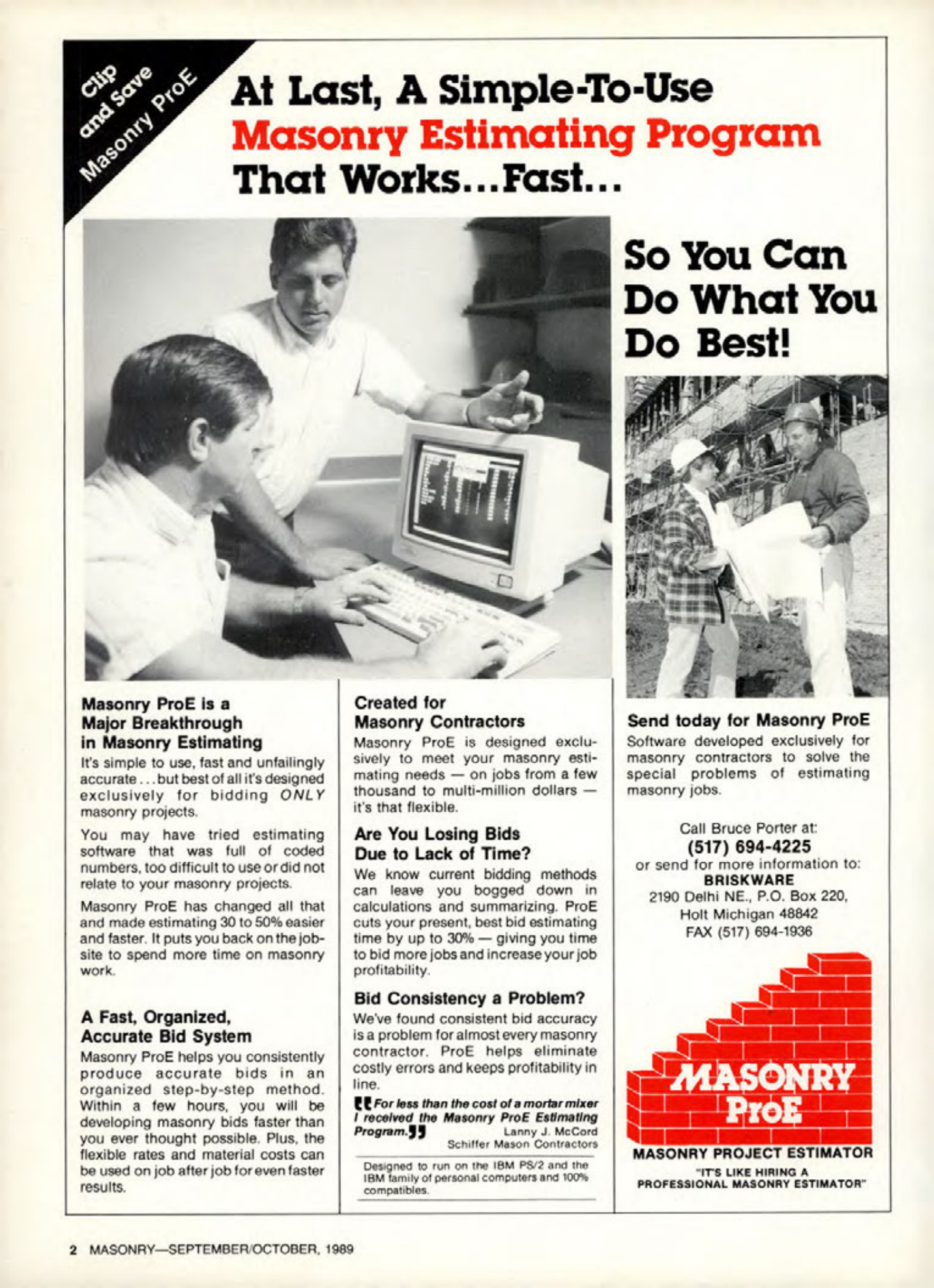 Masonry Magazine October 1989 Page. 2