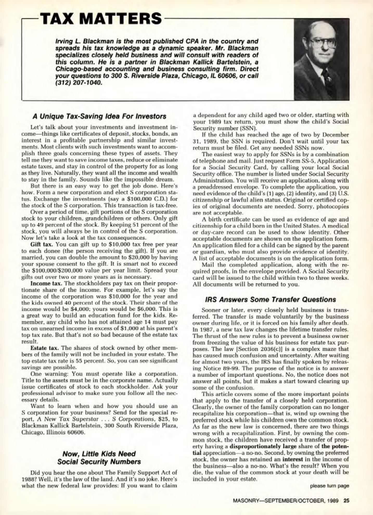Masonry Magazine October 1989 Page. 25