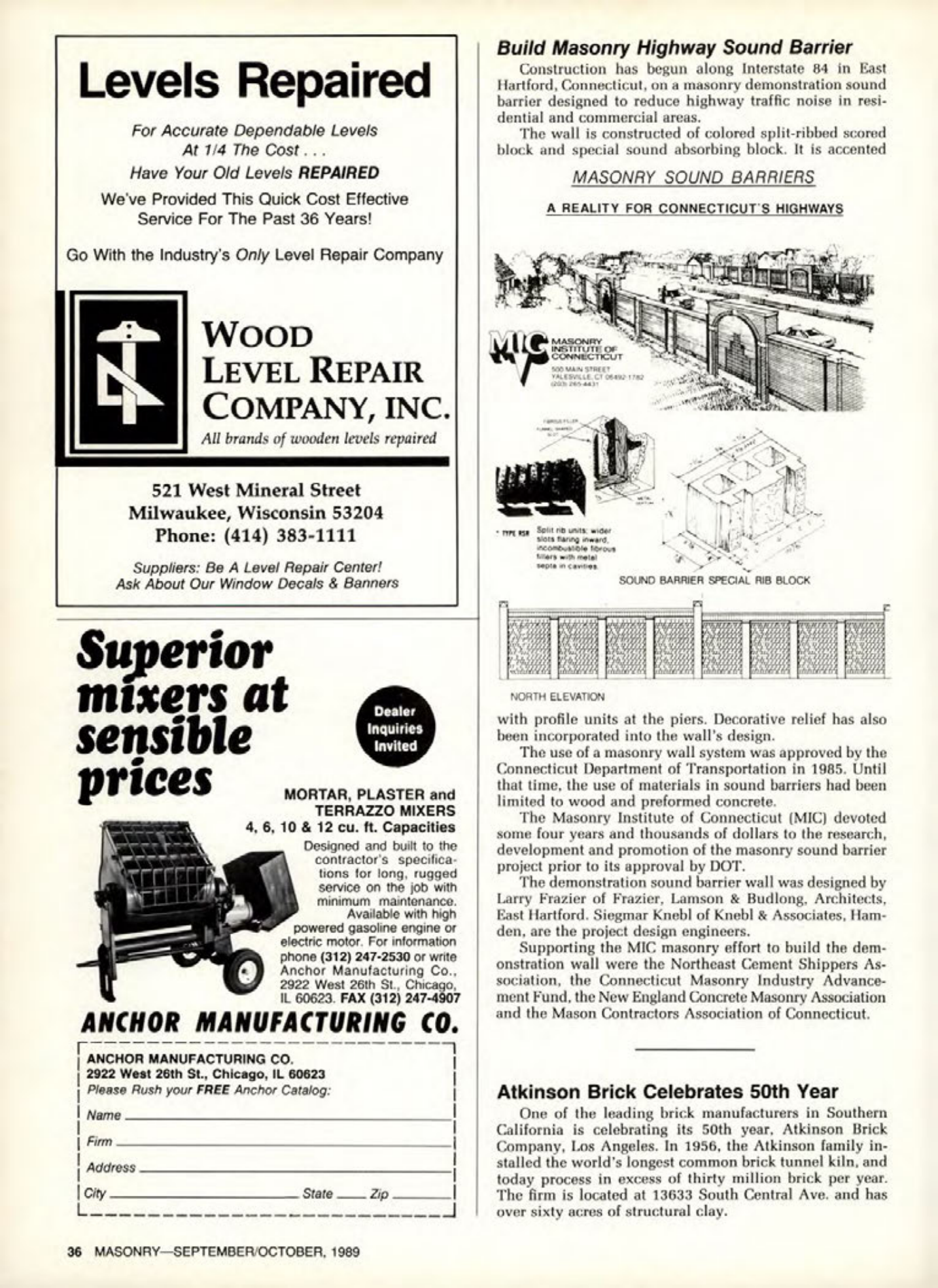 Masonry Magazine October 1989 Page. 36