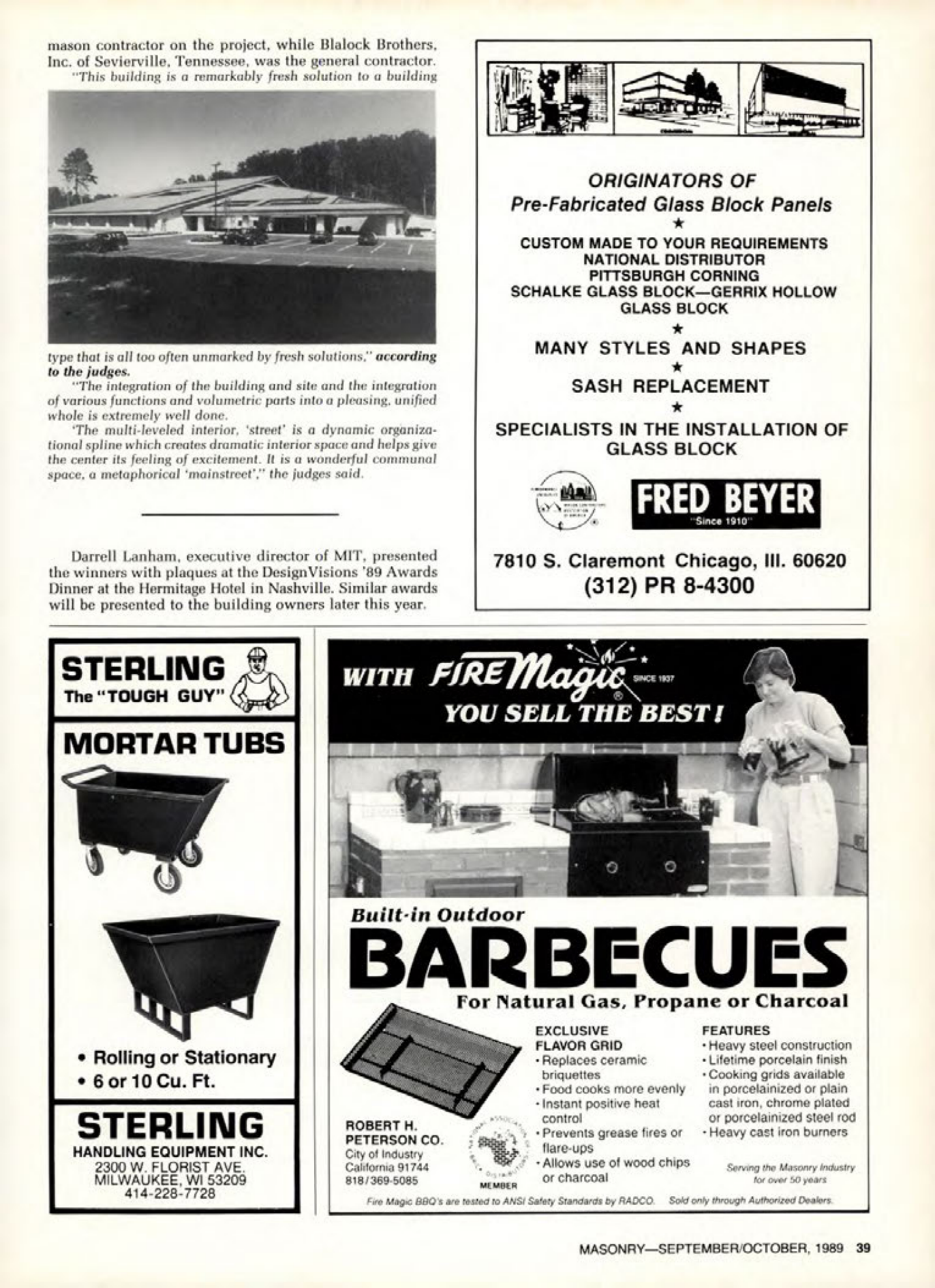 Masonry Magazine October 1989 Page. 39