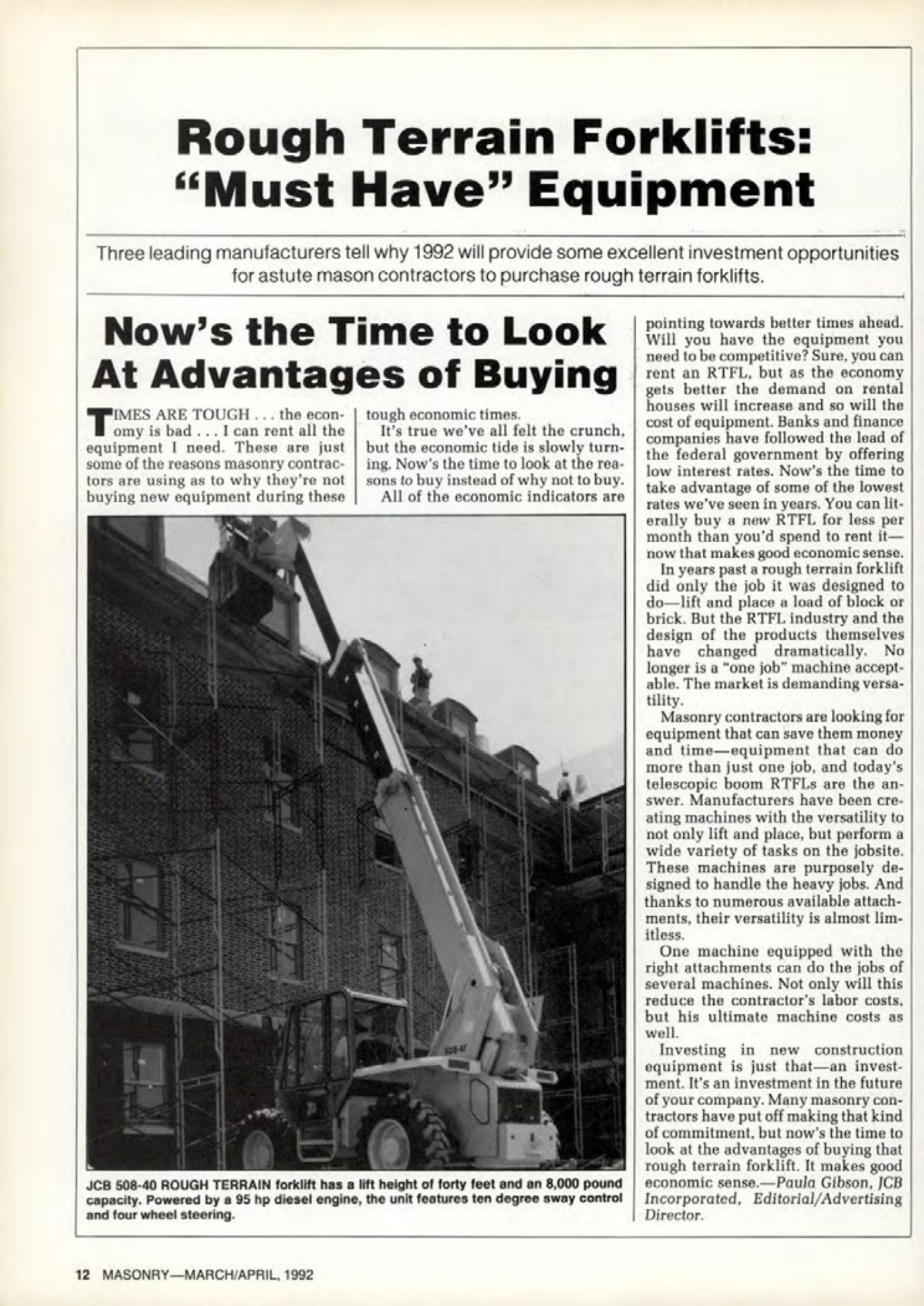 Masonry Magazine April 1992 Page. 12