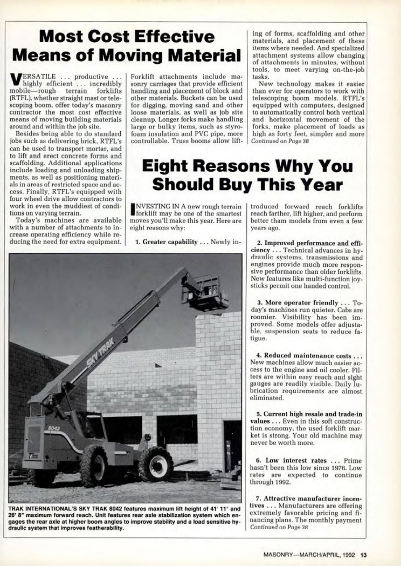 Masonry Magazine April 1992 Page. 13