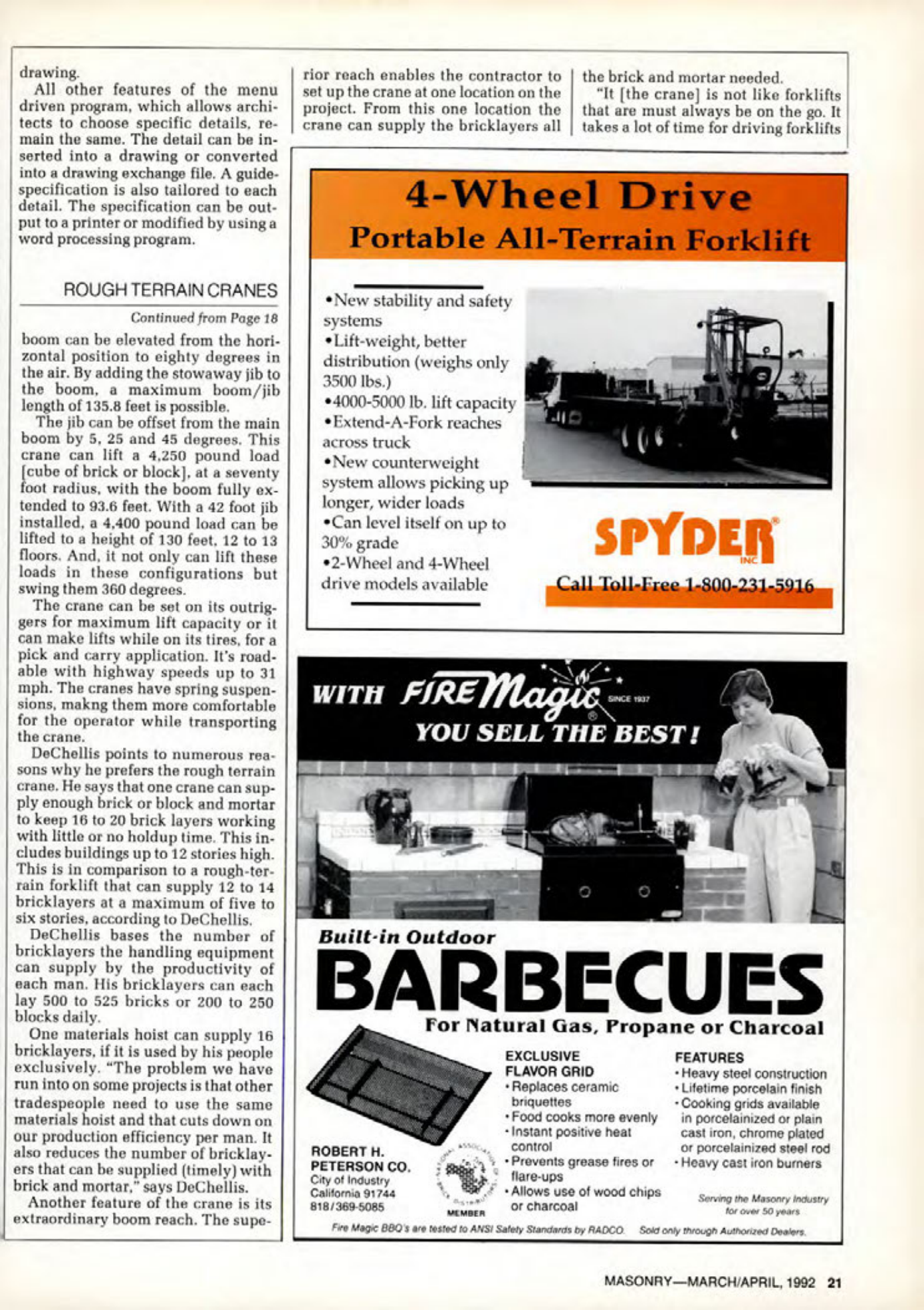 Masonry Magazine April 1992 Page. 21