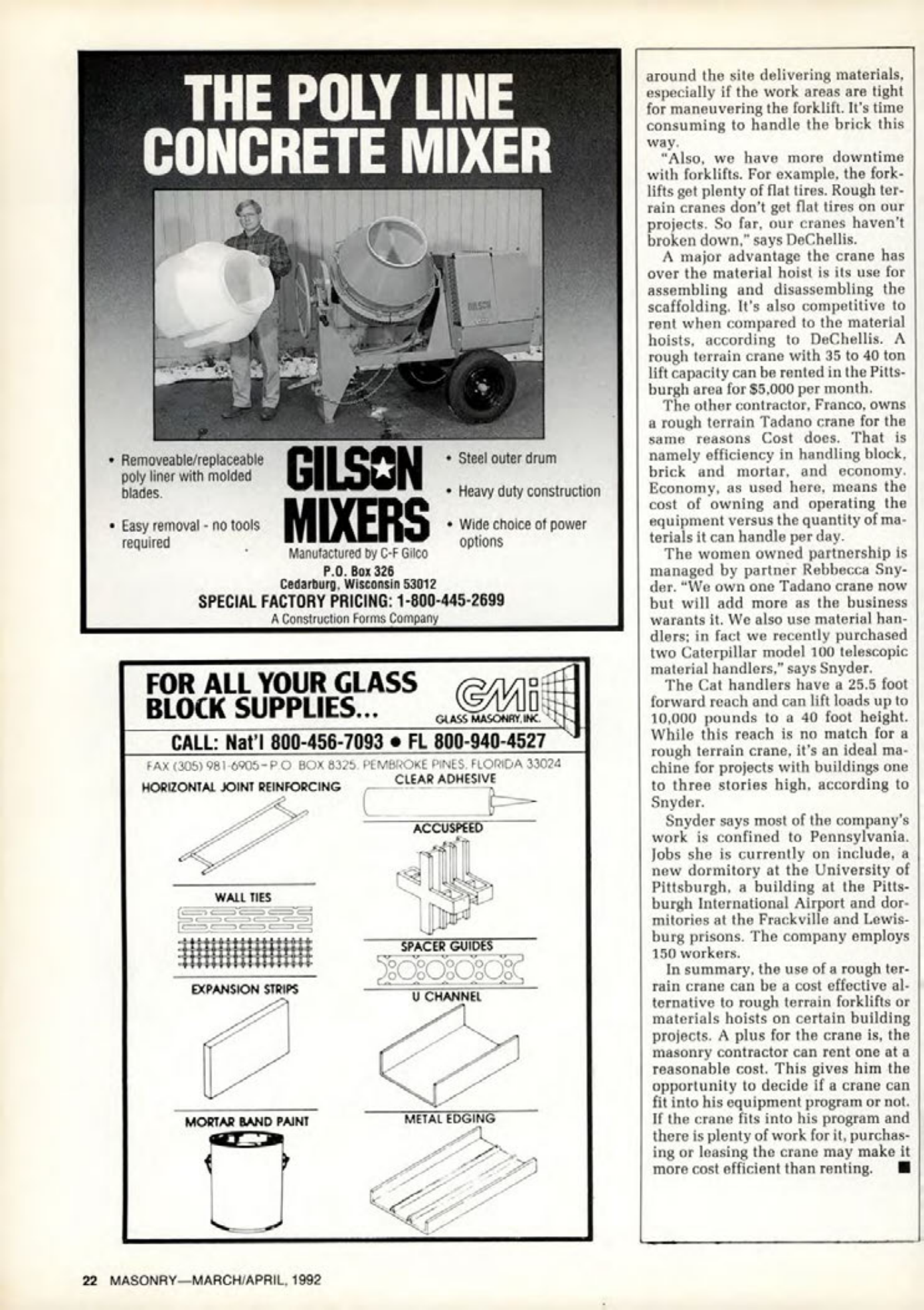 Masonry Magazine April 1992 Page. 22