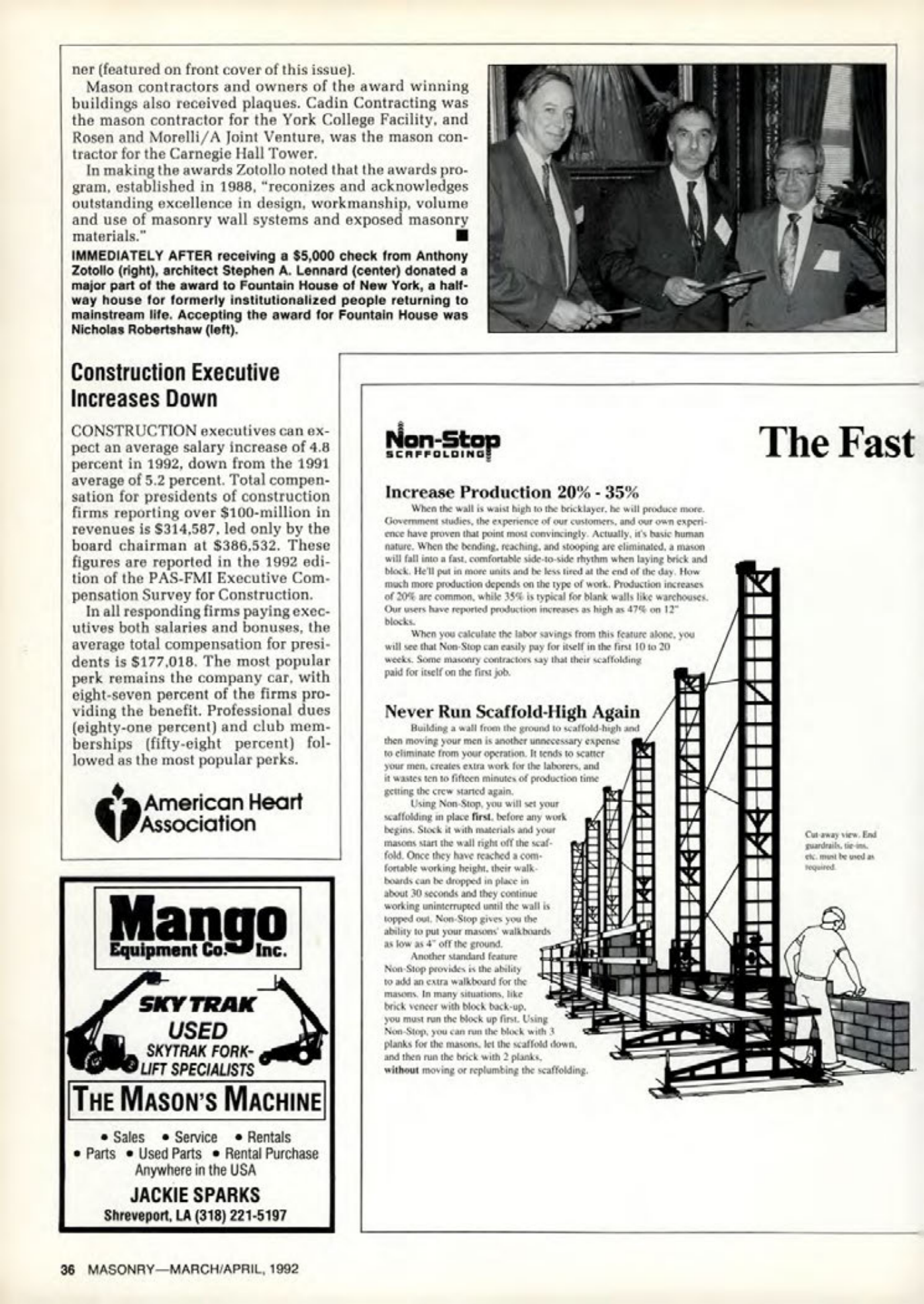 Masonry Magazine April 1992 Page. 36