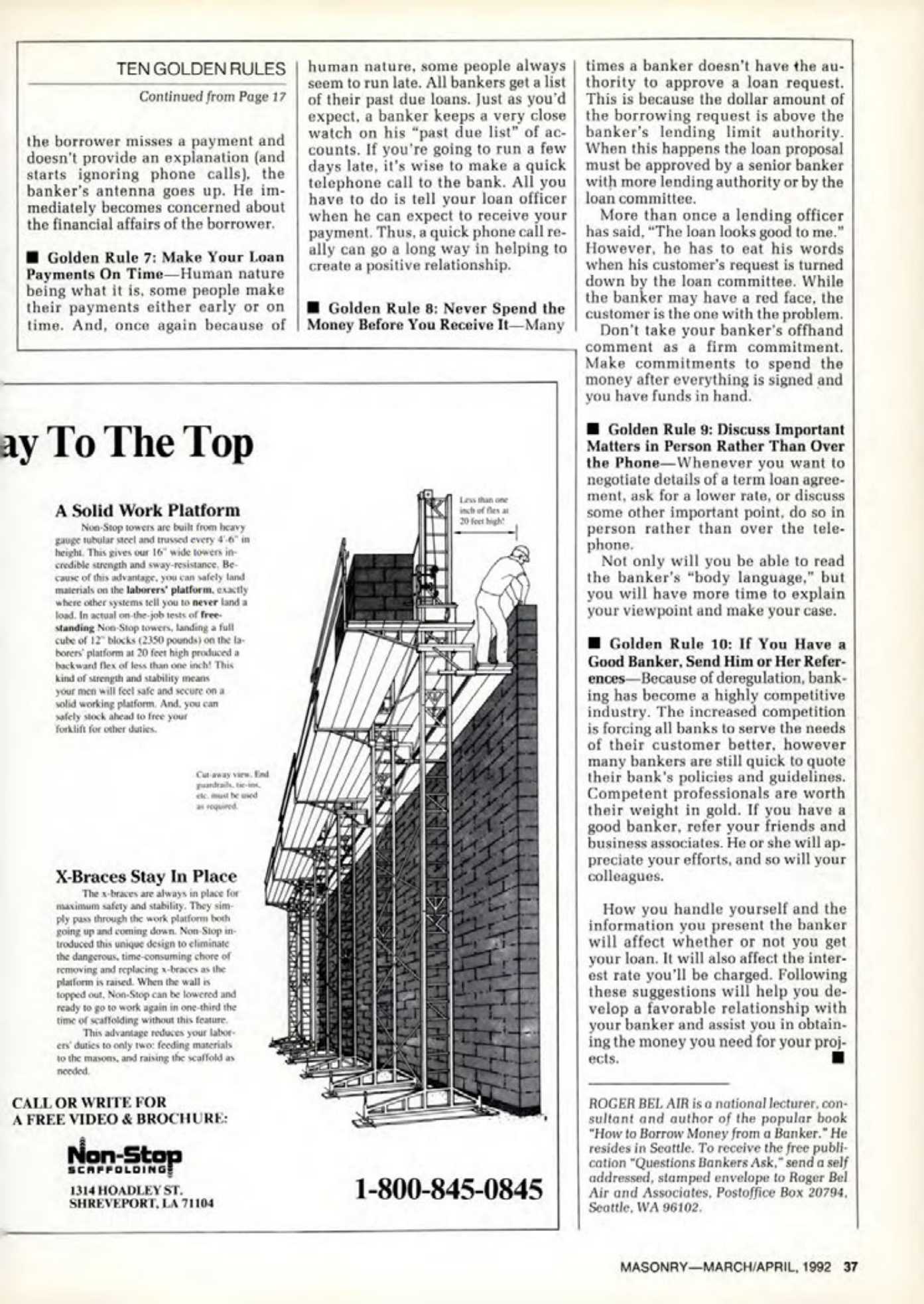 Masonry Magazine April 1992 Page. 37