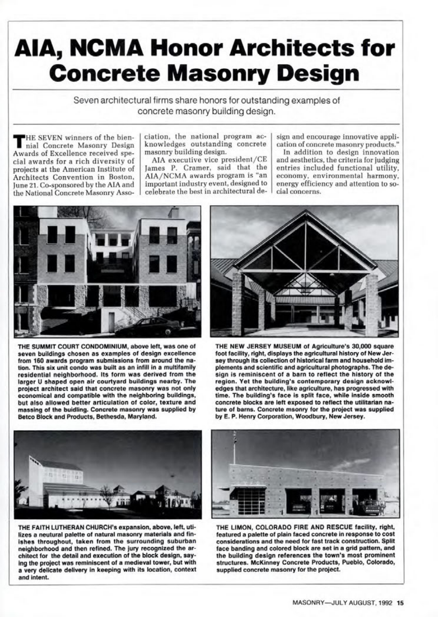 Masonry Magazine August 1992 Page. 15