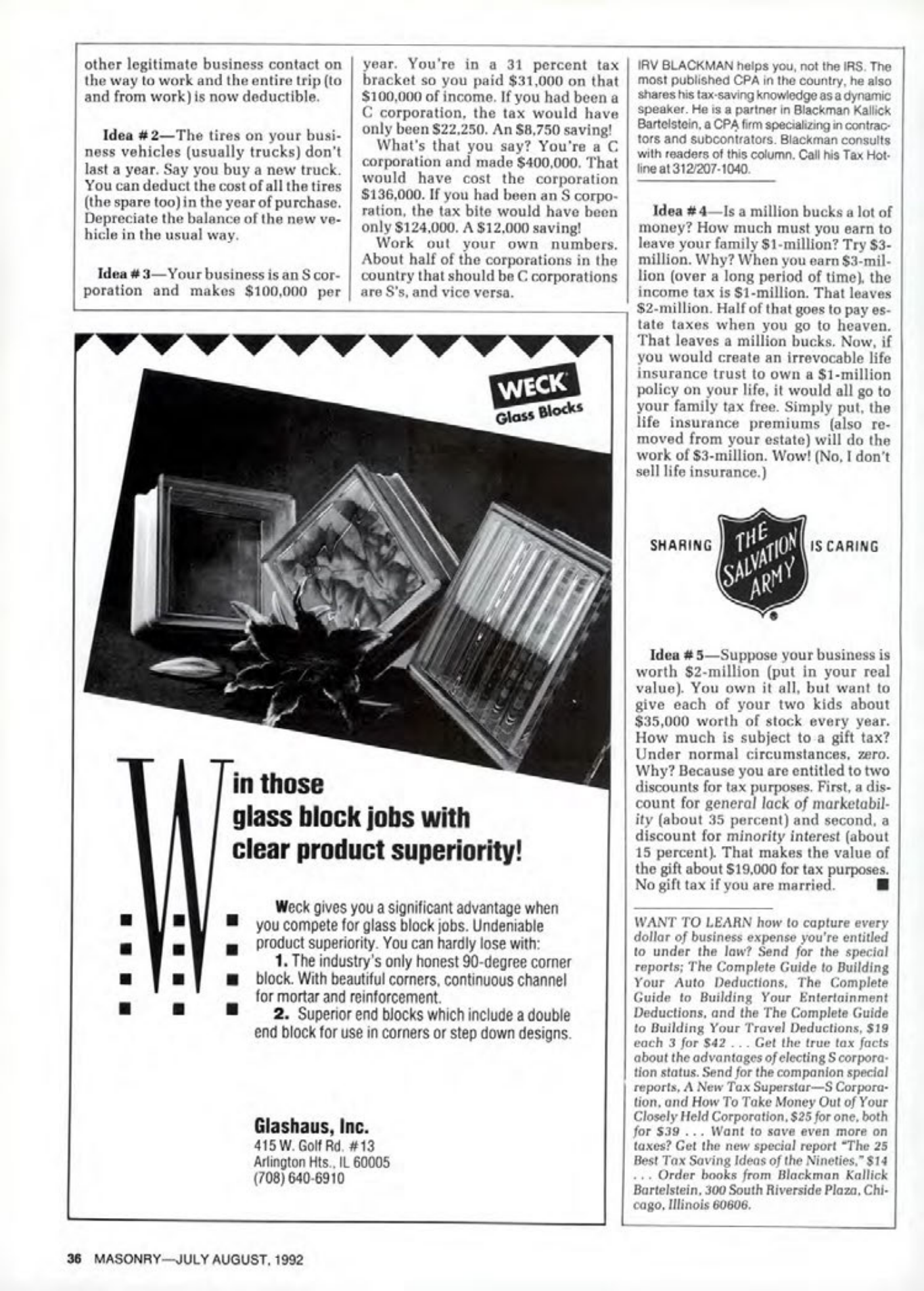 Masonry Magazine August 1992 Page. 36