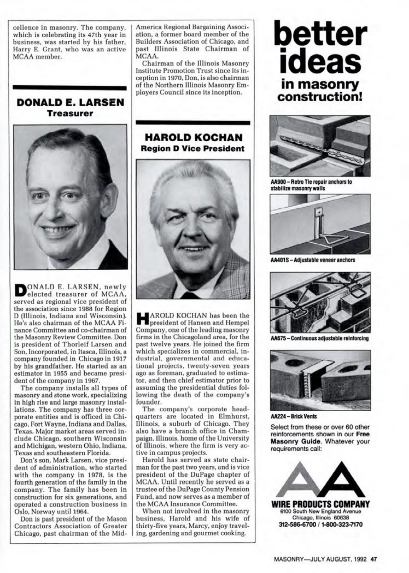 Masonry Magazine August 1992 Page. 47