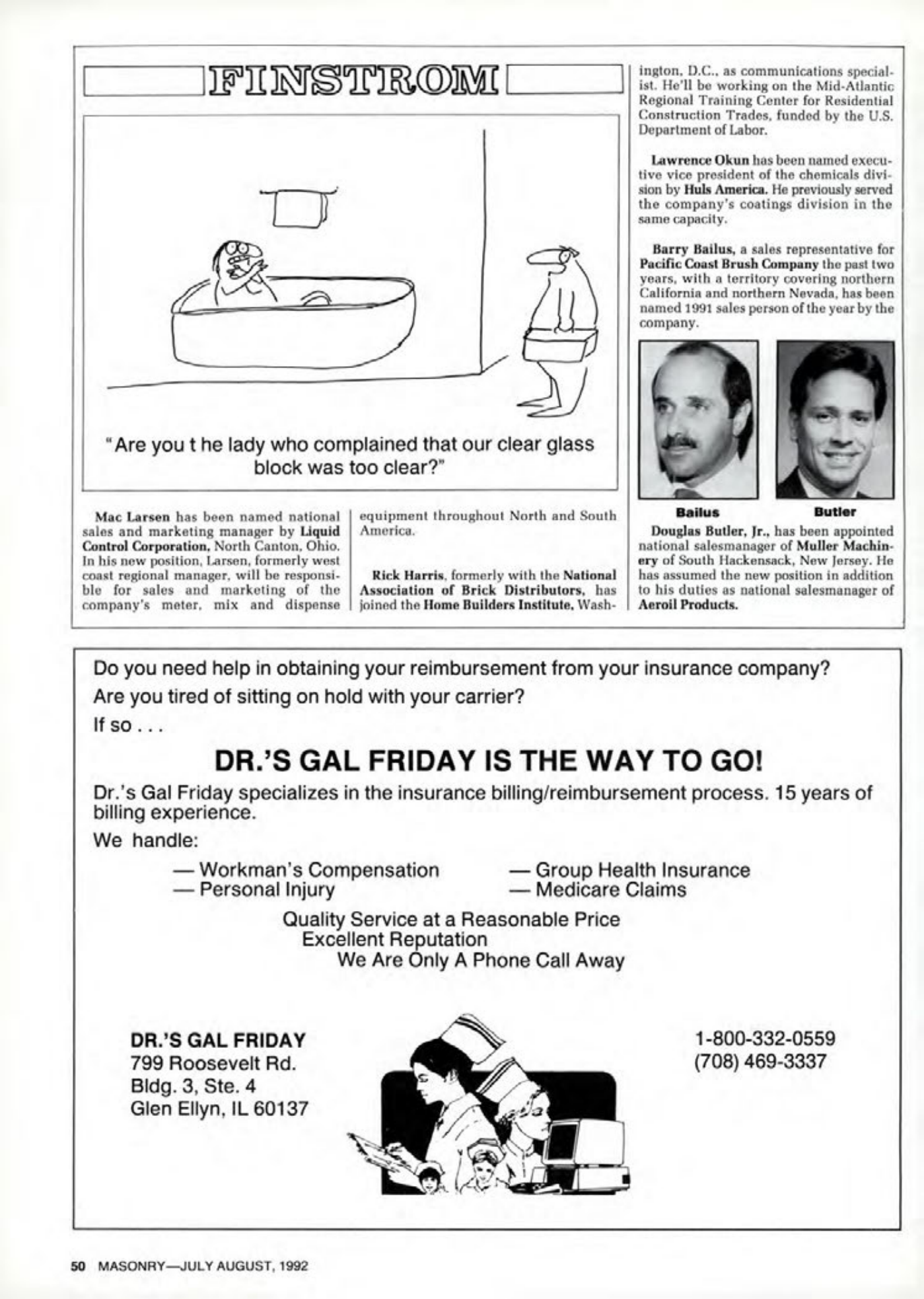 Masonry Magazine August 1992 Page. 50