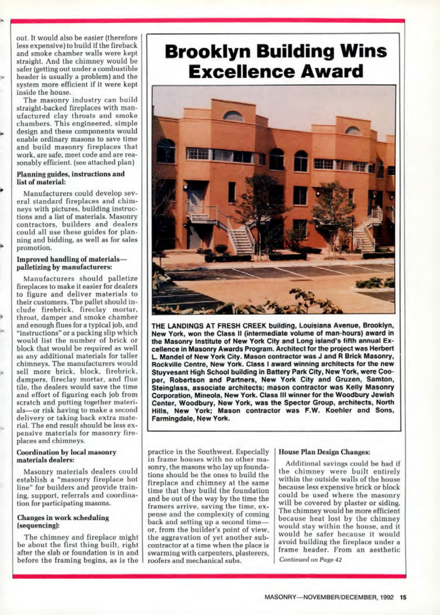 Masonry Magazine December 1992 Page. 15