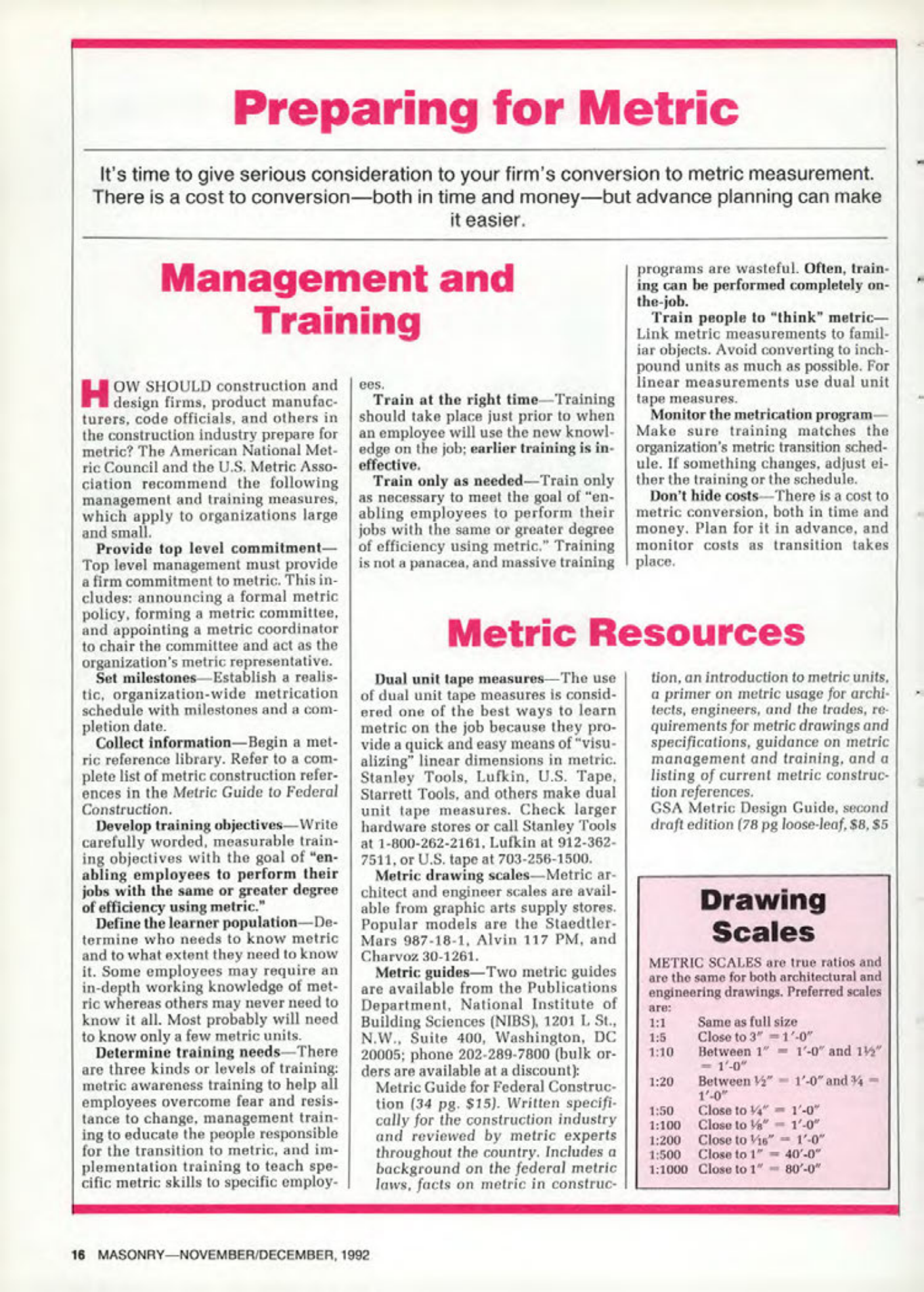 Masonry Magazine December 1992 Page. 16
