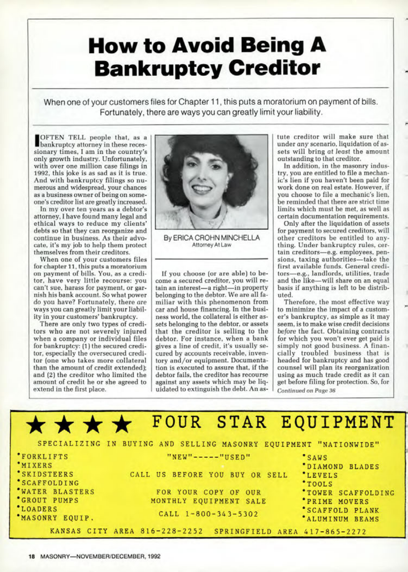 Masonry Magazine December 1992 Page. 18