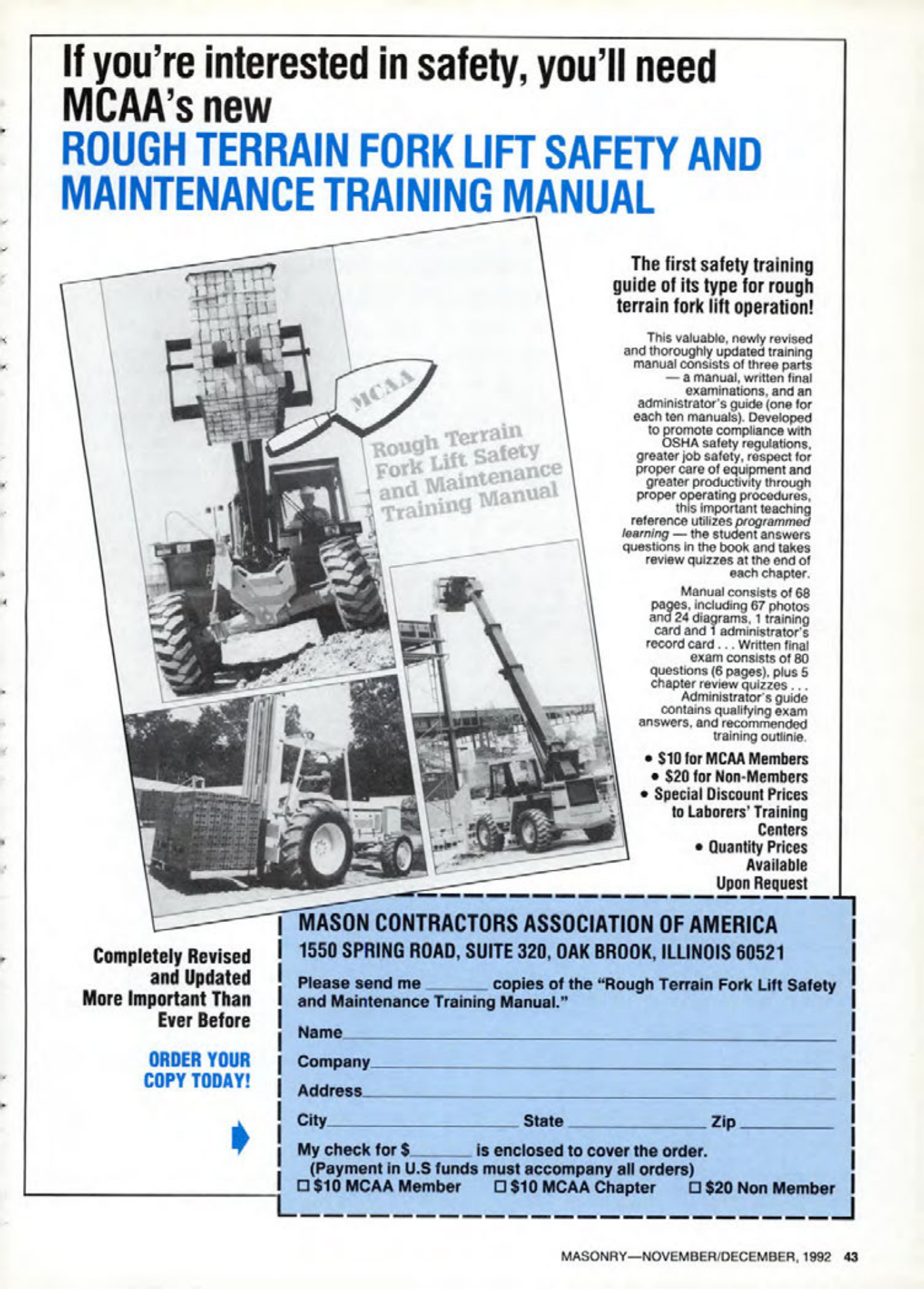 Masonry Magazine December 1992 Page. 43